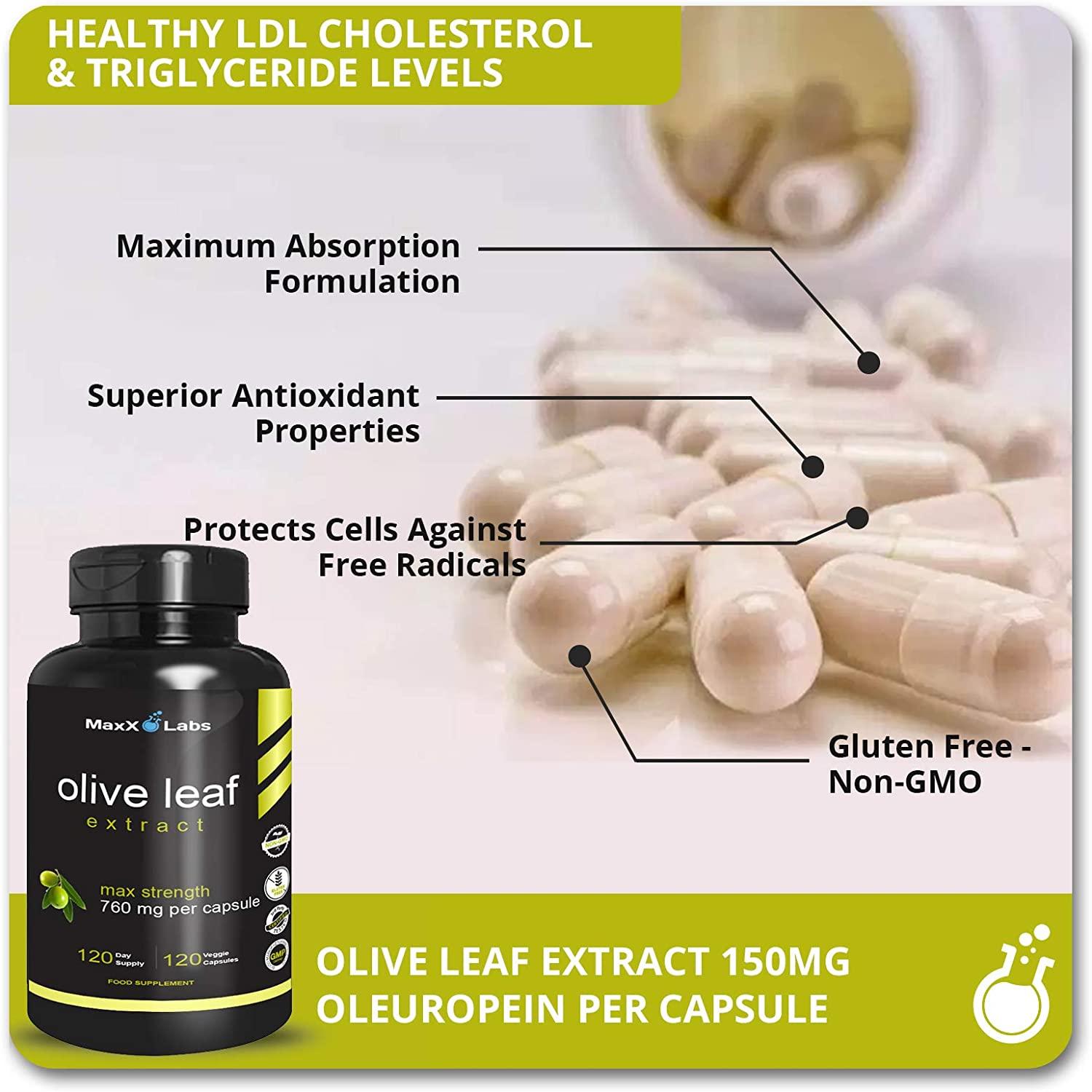 Best Olive Leaf Extract 750mg120 Capsules Super Strength Oleuropein Natures Way To Support 1937