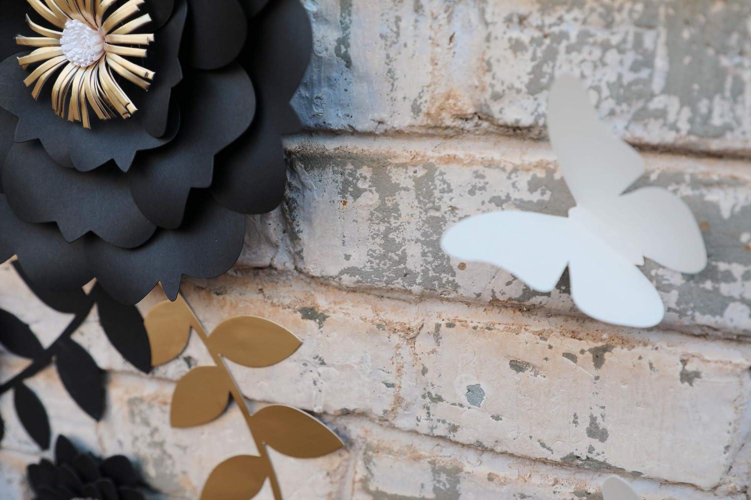 Fonder Mols 3D Paper Flower Decorations(Set of 13 White Black Gold) Giant Paper  Flowers for Wedding Backdrop Graduation Party Bridal Shower Halloween  Centerpieces Nursery Wall Decor