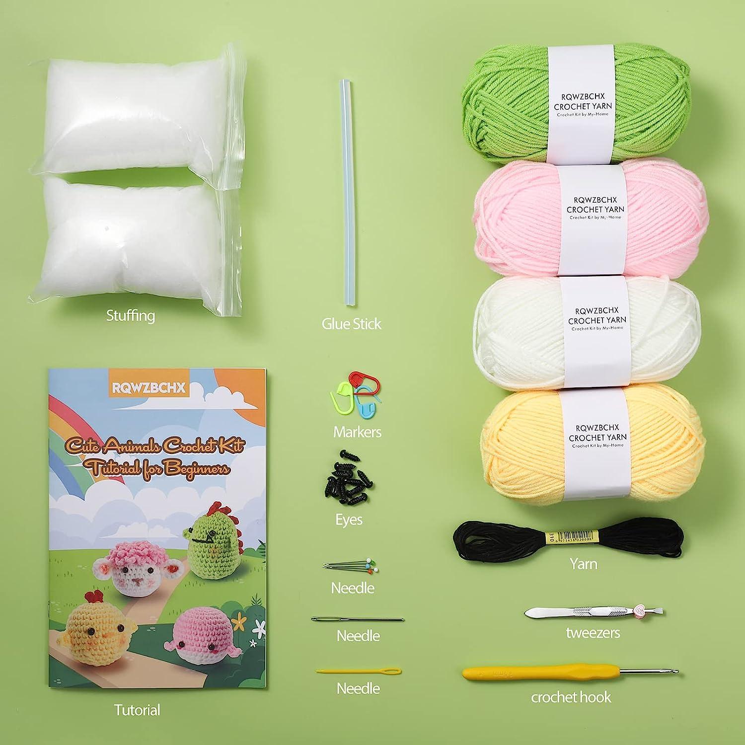 Chicken Crochet Kit, Chicken Amigurumi Kit, Stuffed Animal Kit, DIY Gift  for Crochet Lover 