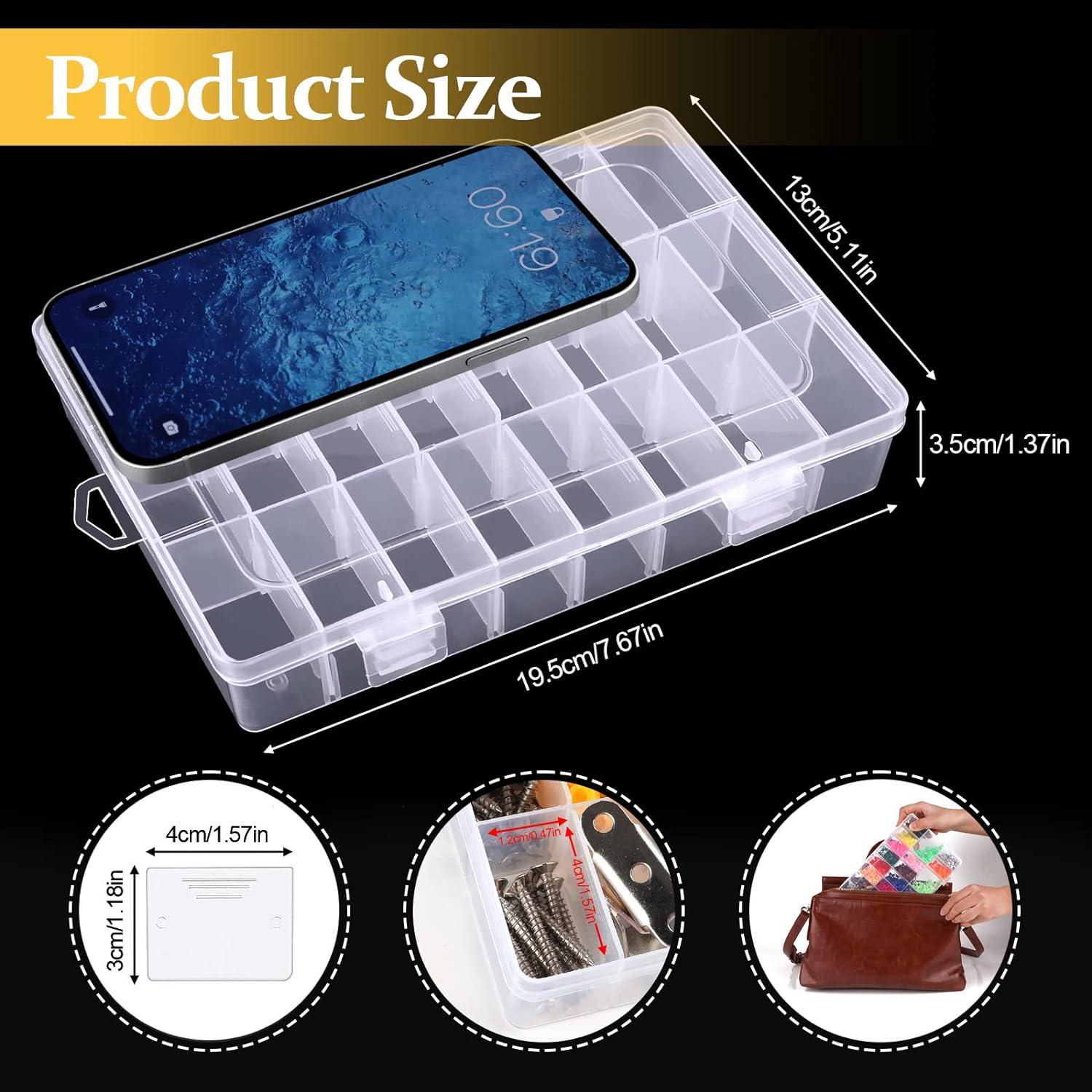 Plastic Jewelry Organizer Box Clear Storage Bead Case For Little  Crafts/Arts Container With 10 Grids