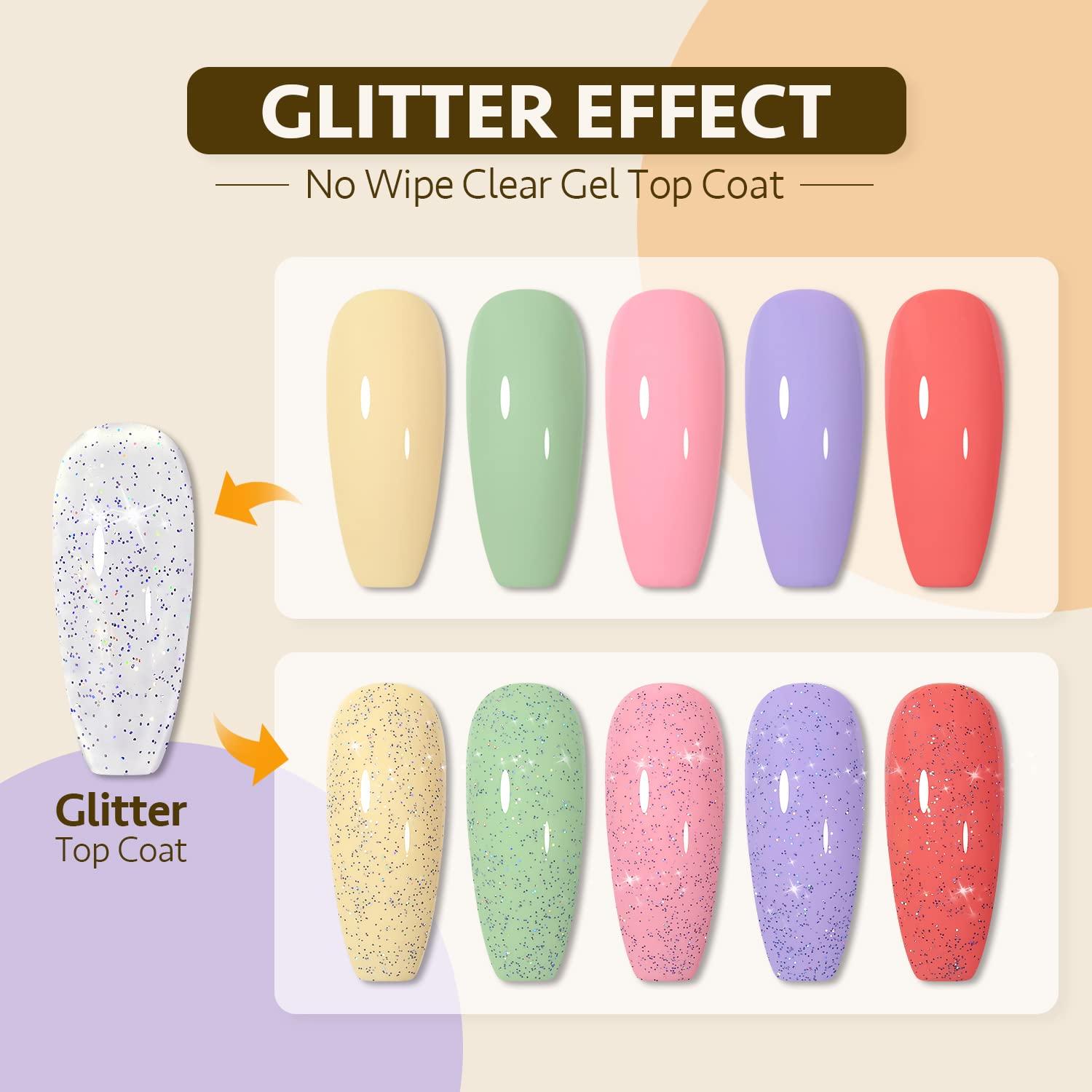 clear glitter nail polish