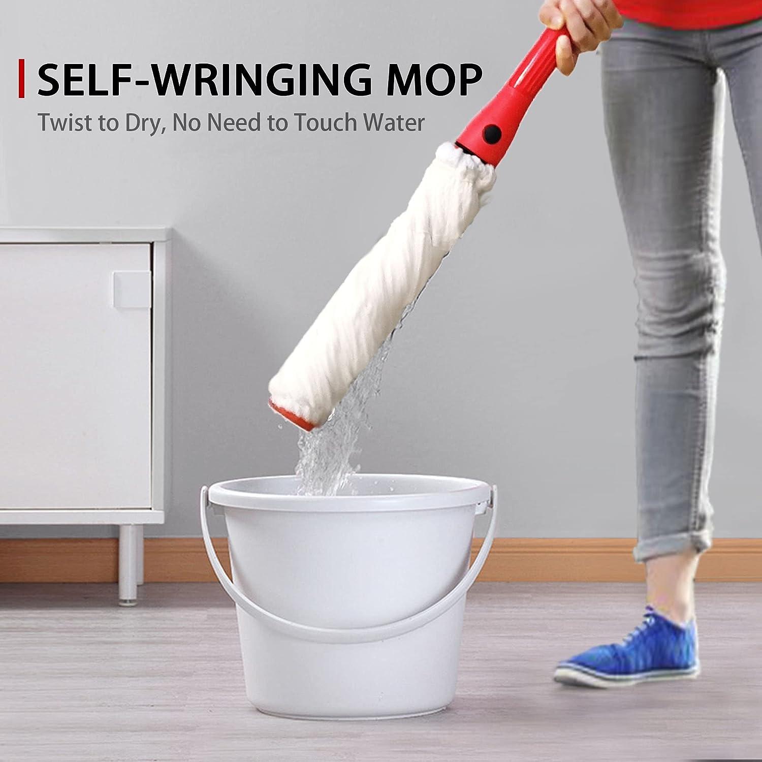 Eyliden Flat Mop & Collapsible Bucket Set for Hardwood Ceramic Marble Tile  Laminate Home Kitchen Floor Cleaning 