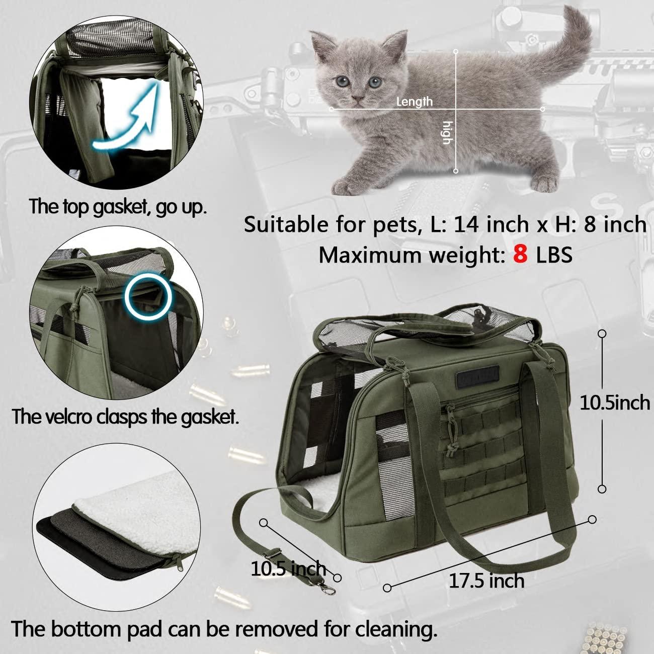 Soft-Sided Carriers for Puppy & Medium Cat, Portable Pet Carrier Bag,  Foldable