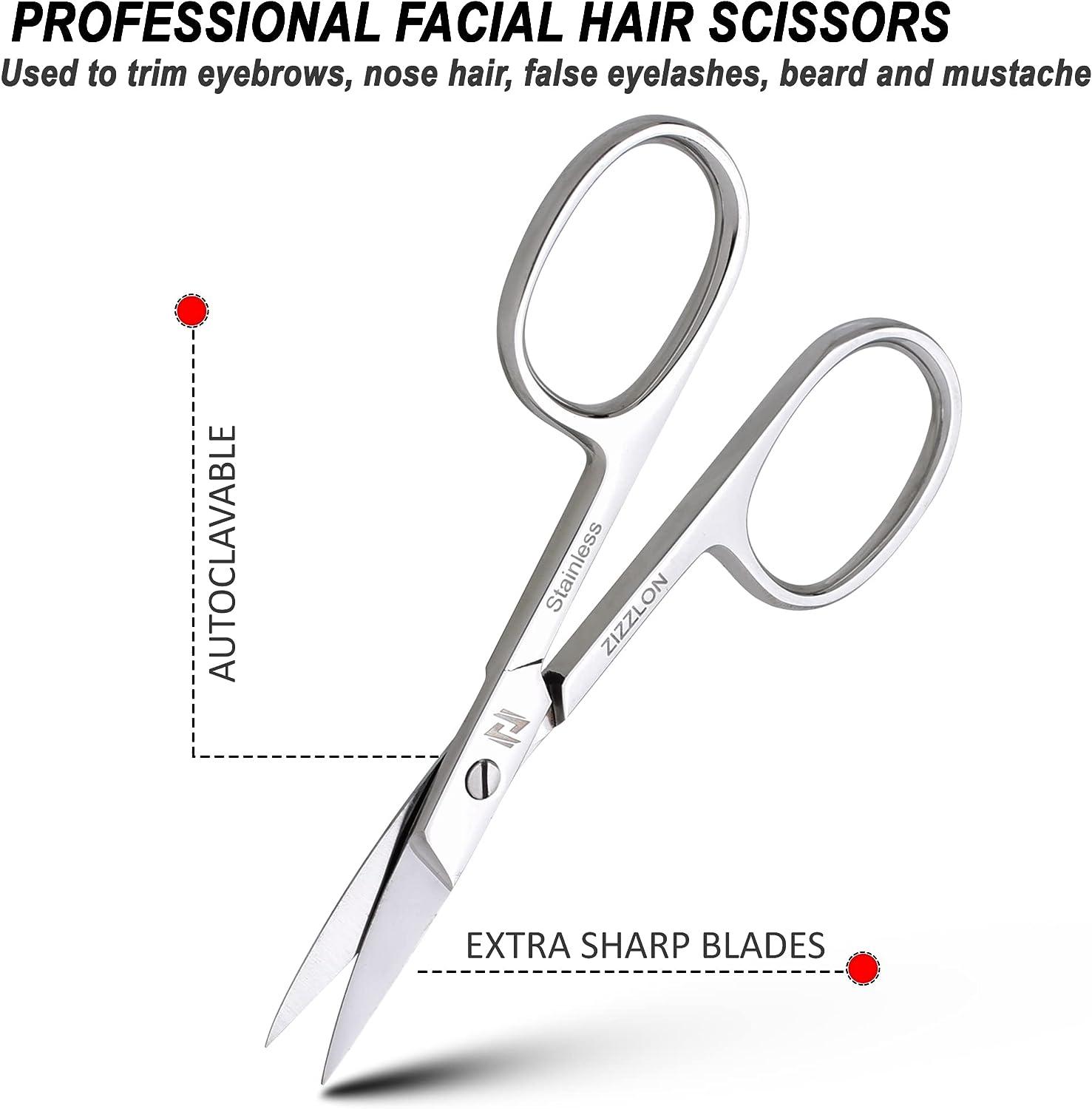 Small Grooming Scissors  Facial hair grooming, Eyelashes, Facial hair