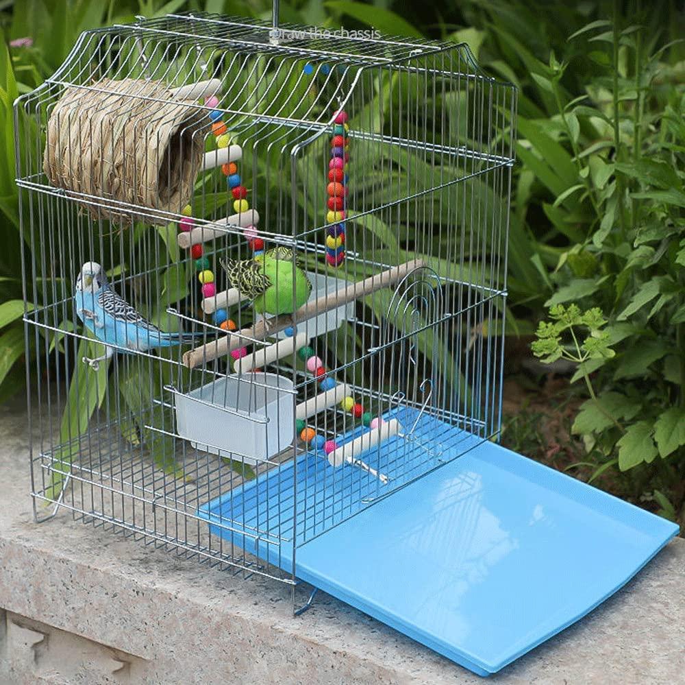 Parakeet Bird Cage, Wire Birdcage Hanging Bird House with Bird