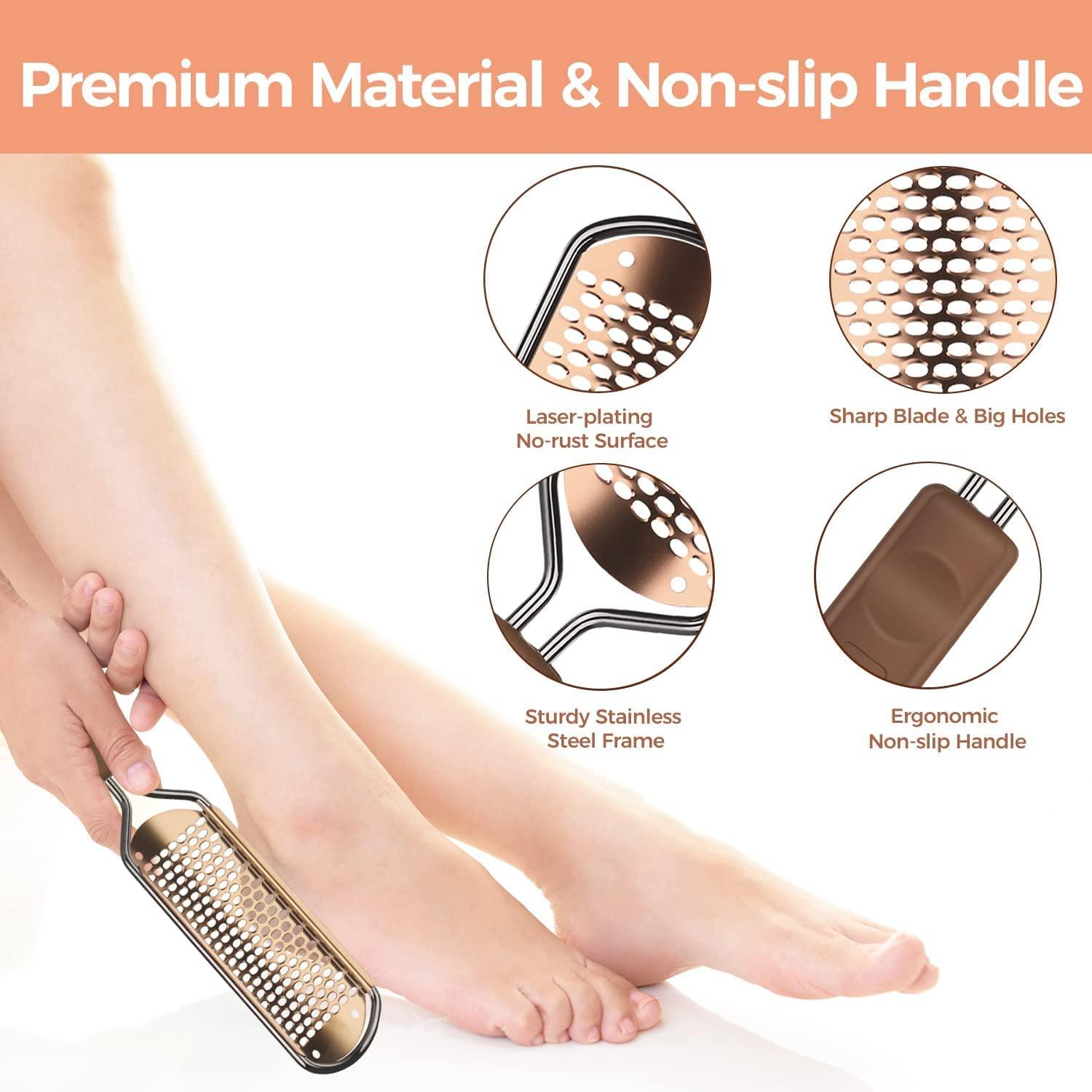 Sularpek Stainless Steel Foot Rasp, Foot File Callus Remover, Professional  Foot Care Pedicure, Can be Used on Both Wet and Dry Feet, Foot Scraper for