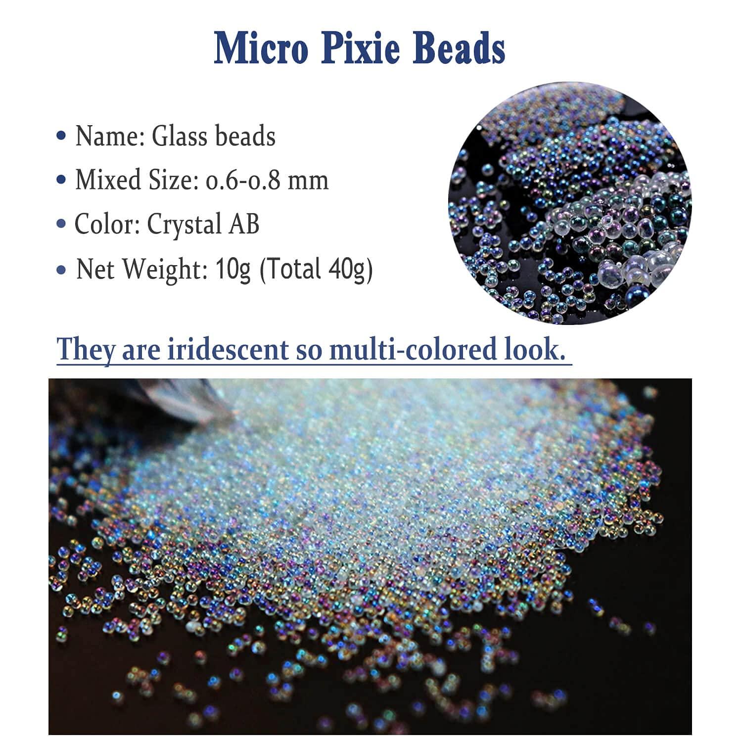 Black Friday Micro Pixie Beads Nail Crystals Caviar Beads Multicolor Glass  for Nail Art DIY Resin Decorations