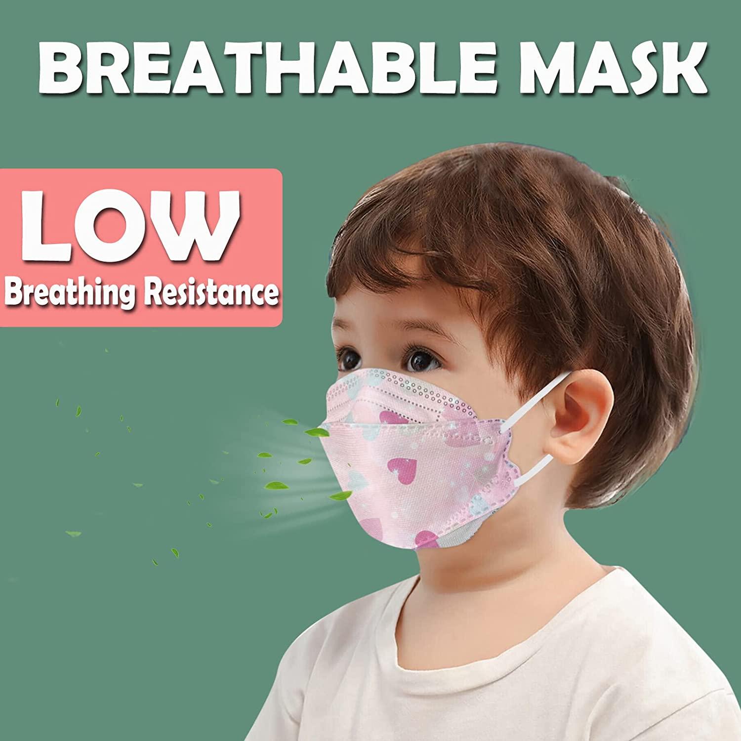 50PCS Disposable Face Masks for Kids 3-Ply Breathable Cute