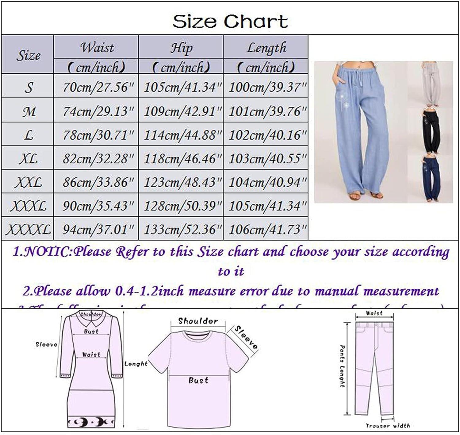 Linen Beach Pant Size Chart - Haspel
