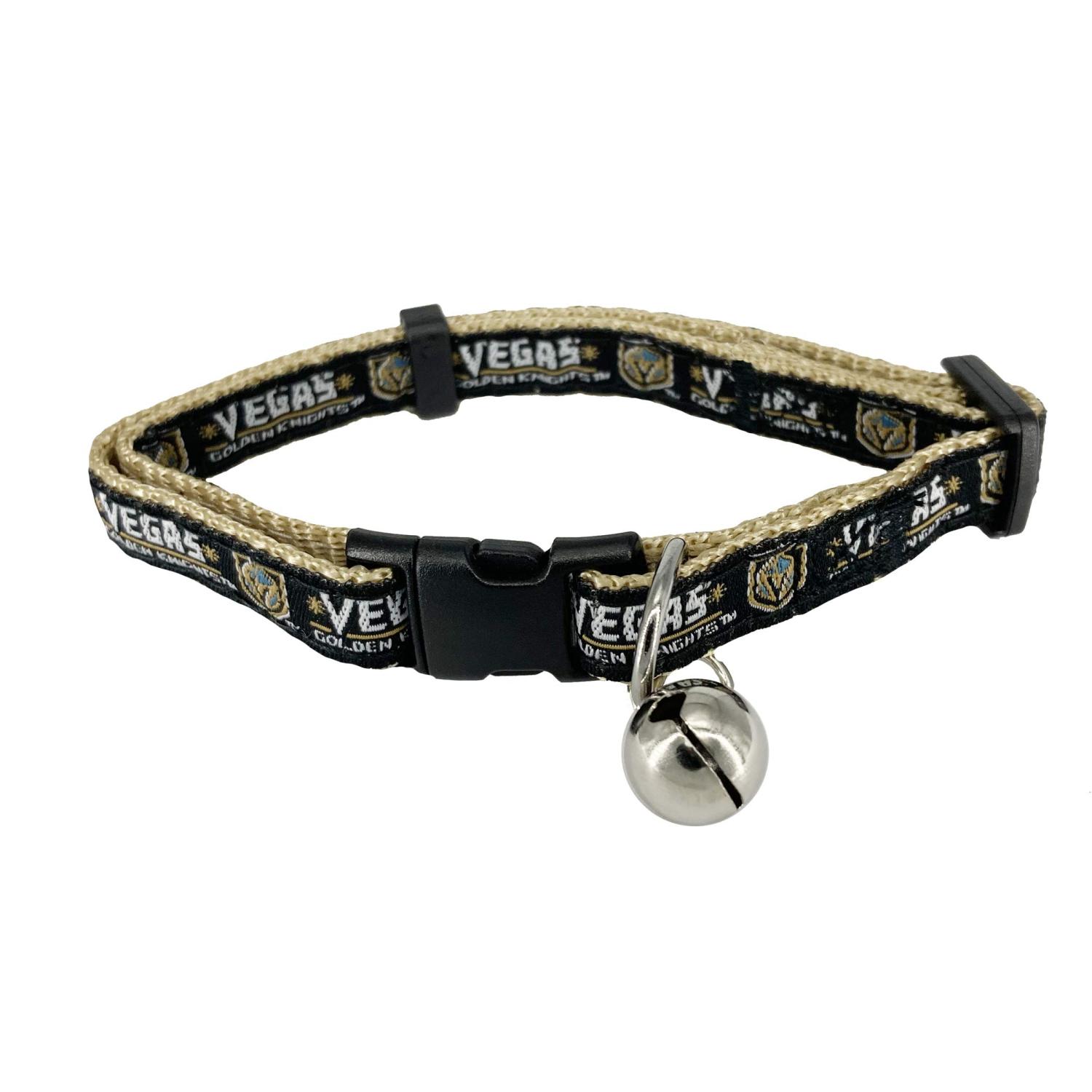 Pets First NHL LAS Vegas Knights CAT Collar Adjustable Break-Away Collar  for Cats with Licensed Team Name & Logo. Cute & Fashionable Hockey Sports Cat  Collar with Metal Jingle Bell