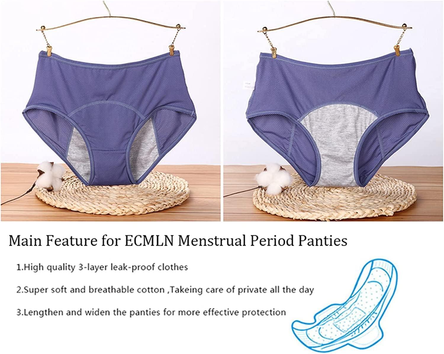 Womens Leak Proof Cotton Tummy Control Briefs For Menstrual Health