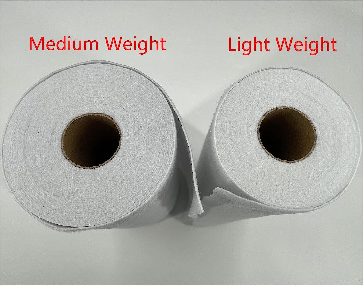PLANTIONAL Medium Weight White Iron-On Non-Woven Fusible Interfacing: 39 x  72 inch Medium Weight Non-Woven Interfacing Iron On Polyester Single-Sided  Interfacing for DIY Crafts Supplies