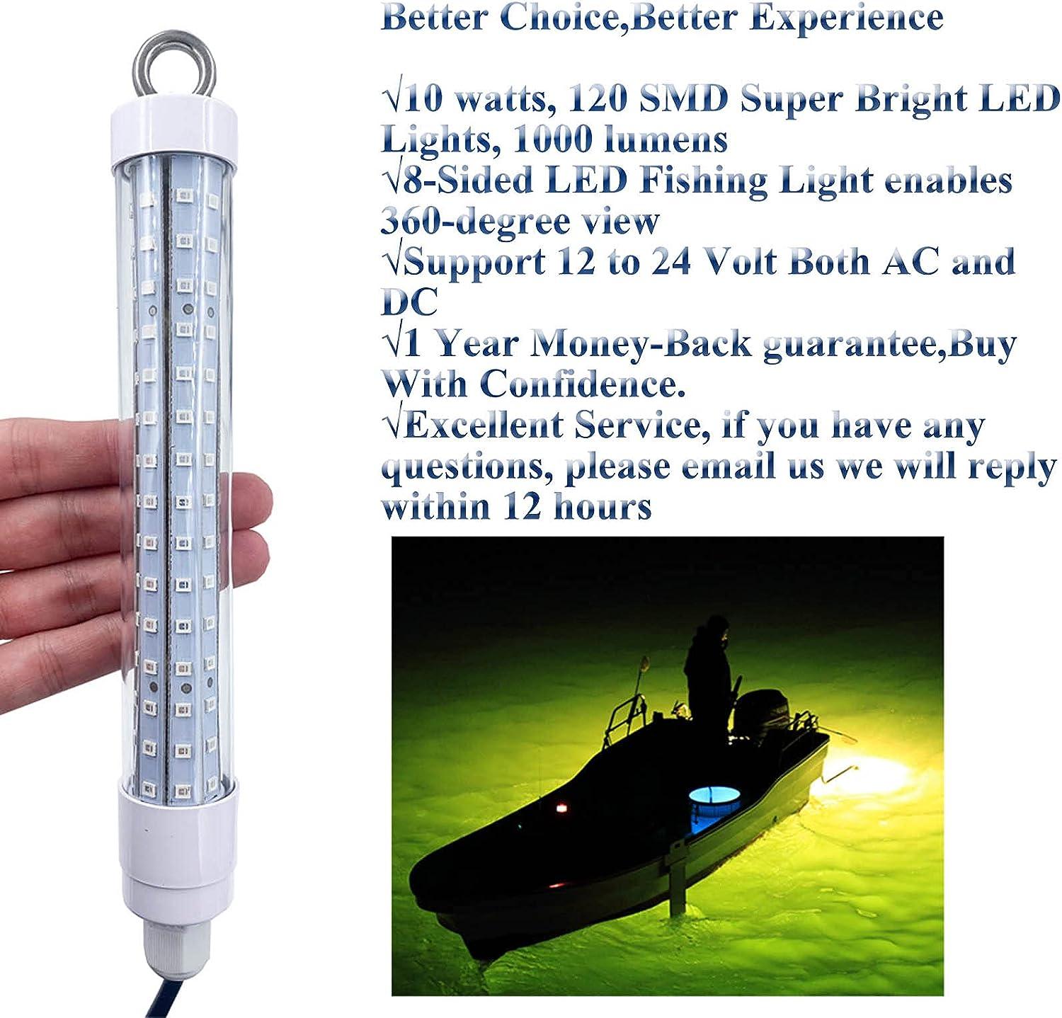 Underwater LED Fishing Light Lure Bait Finder Night Boat Lamp Attract Fish  Squid