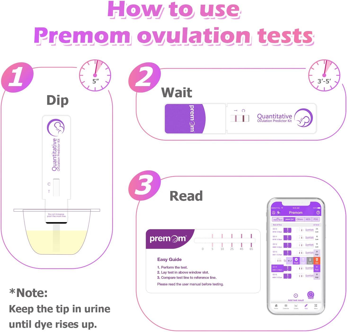 Premom Quantitative Ovulation Test Dip Card Ovulation Predictor Kit With Digital Ovulation 