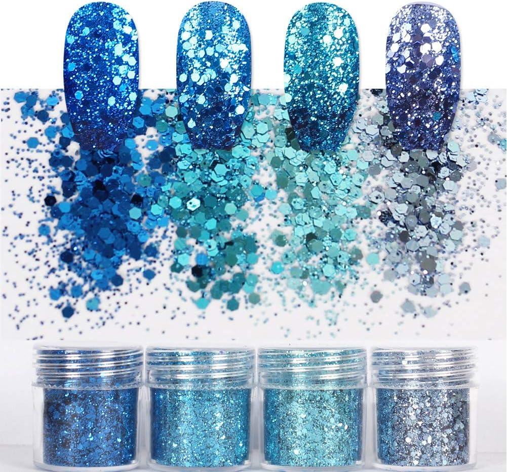 Nail Art Glitter Chunky Sequins Iridescent Mermaid Flakes Ultra-thin Tips  Colorful Mixed Paillette For Hair 