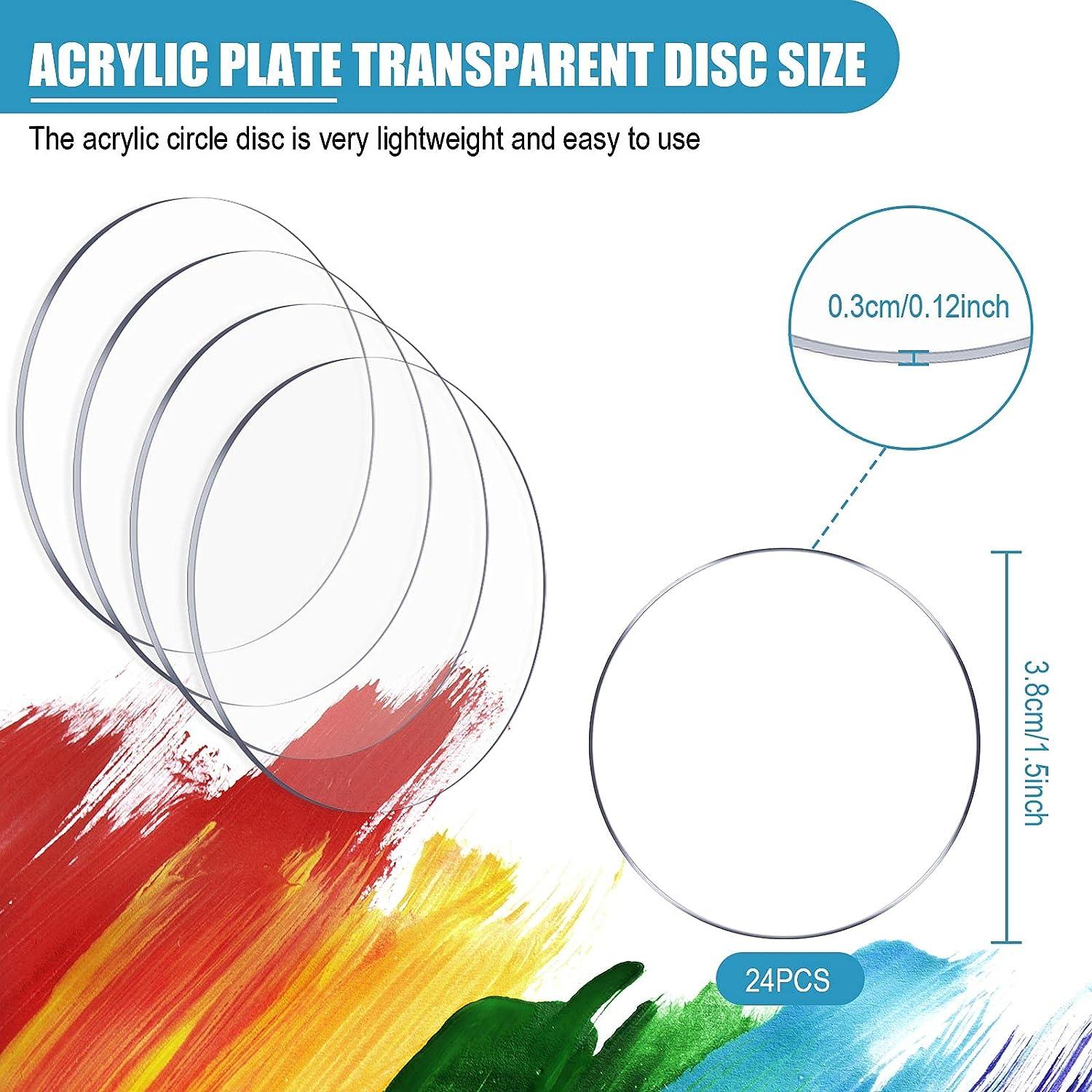 3mm Small Clear Acrylic Discs, Circle Blanks, Acrylic Coaster
