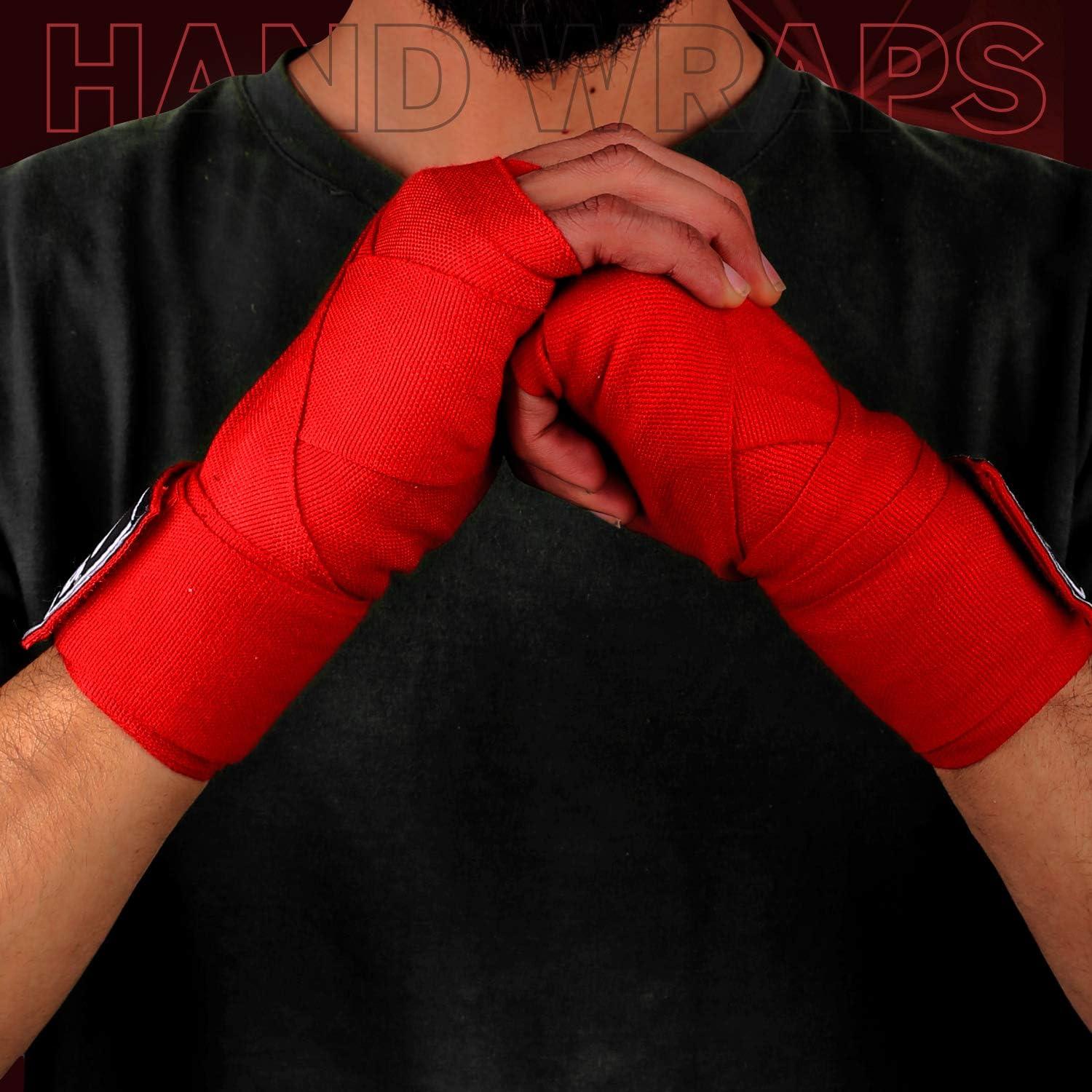 Boxing Hand Wraps 180 inch Bandages for Martial Arts Kickboxing Muay Thai  MMA Training Sparring Inner Gloves for Men Women Mitts Protector with Thumb