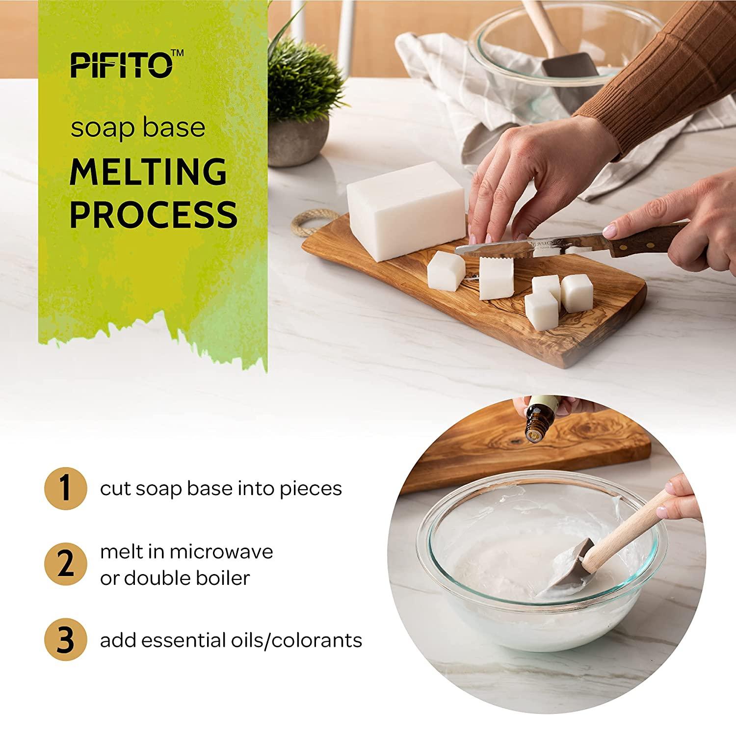 Pifito Premium Clear Melt and Pour Soap Base Making Supplies Glycerin
