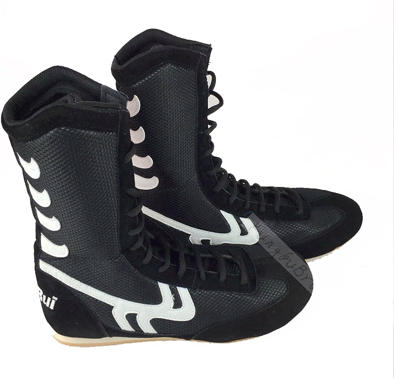 Day Key Wrestling Shoes Boxing Boots Rubber Sole Combat Training Shoes ...