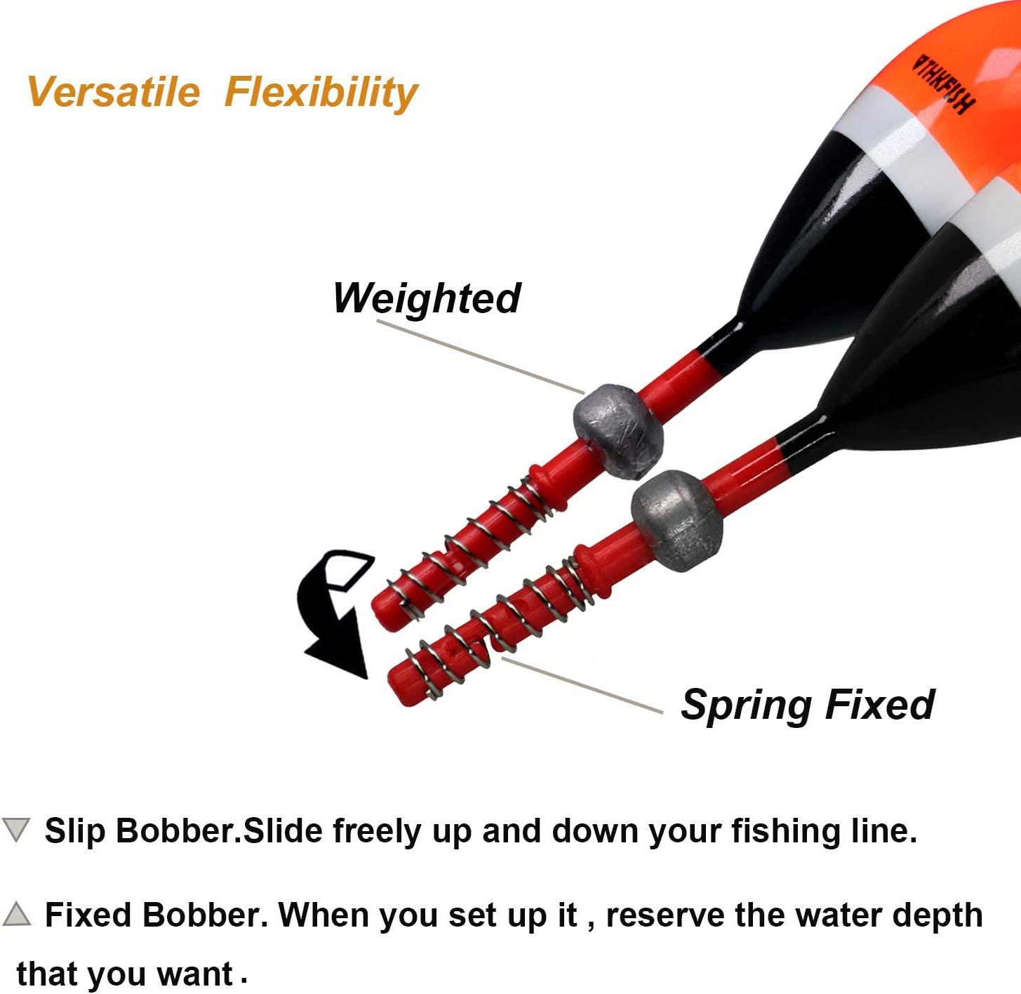 Fishing Floats and Bobbers Wood Floats Spring Slip Bobbers Oval Stick  Floats Set