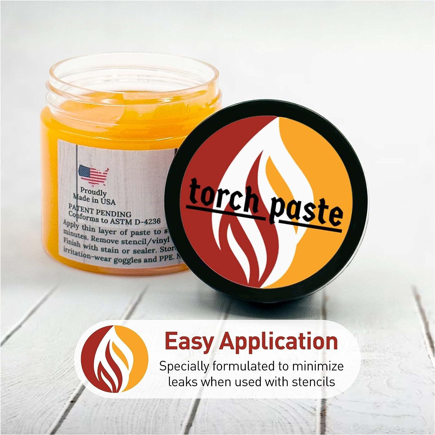 Torch Paste - Wood Burning Paste, Heat Activated Scorch Paste Wood Burning  Gel for Crafting & Stencil Wood Burning | Accurately & Easily Burn Designs