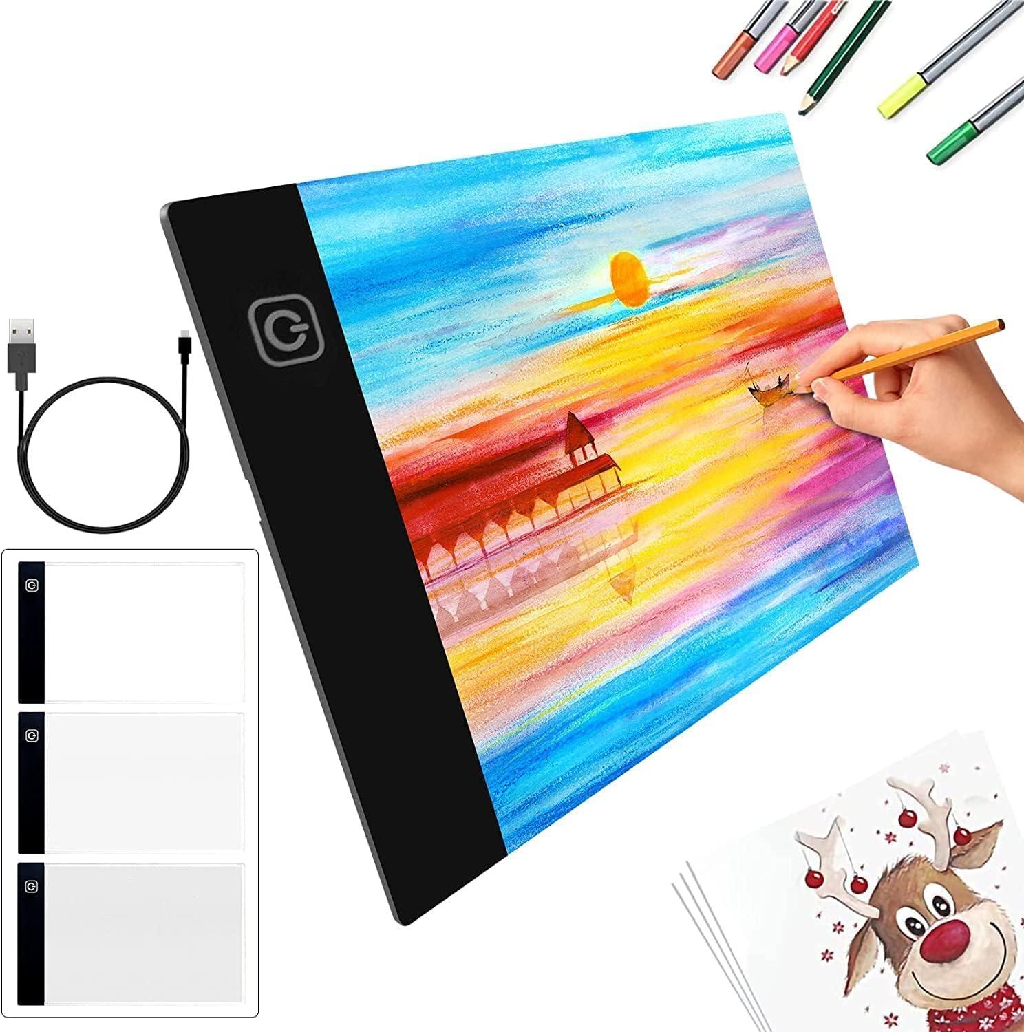 43PCS Diamond Painting A5 LED Light Pad Kit - Ultrathin & Multi-Brightness  Adjustment LED Light Pad Board with Felt Handbag Apply to 5D Diamond  Painting Embossing Pad Kits