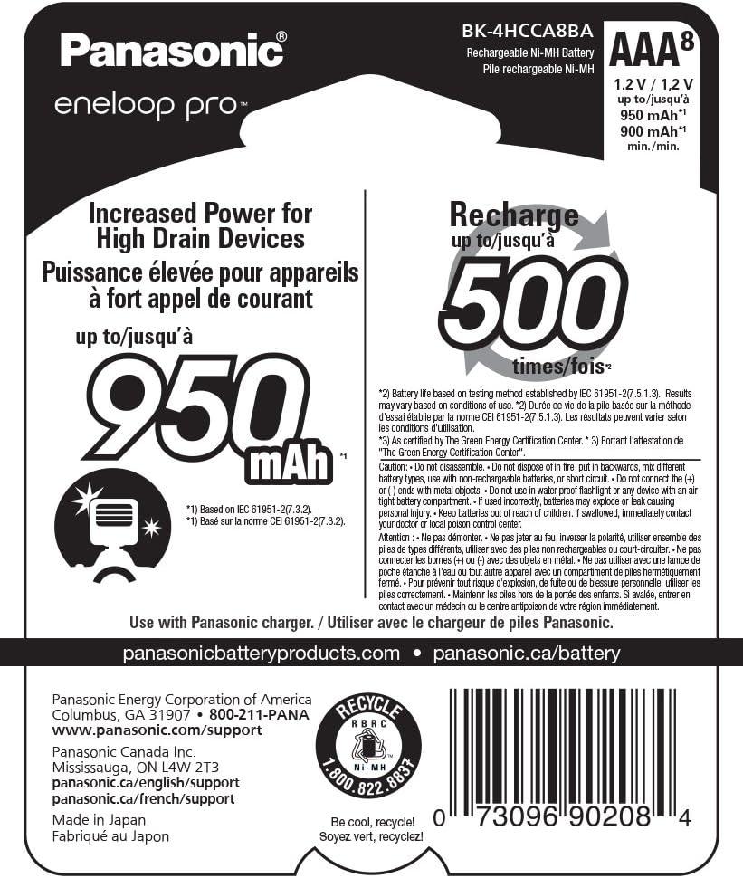 eneloop Ni-MH AAA Rechargeable Batteries (8-Pack)