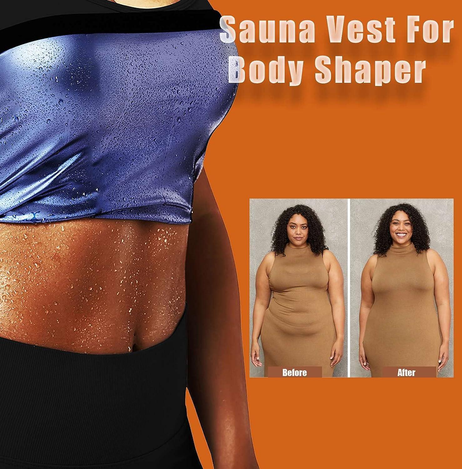 Women Sweat Sauna Vest Body Shaper Top Compression Shirt Workout