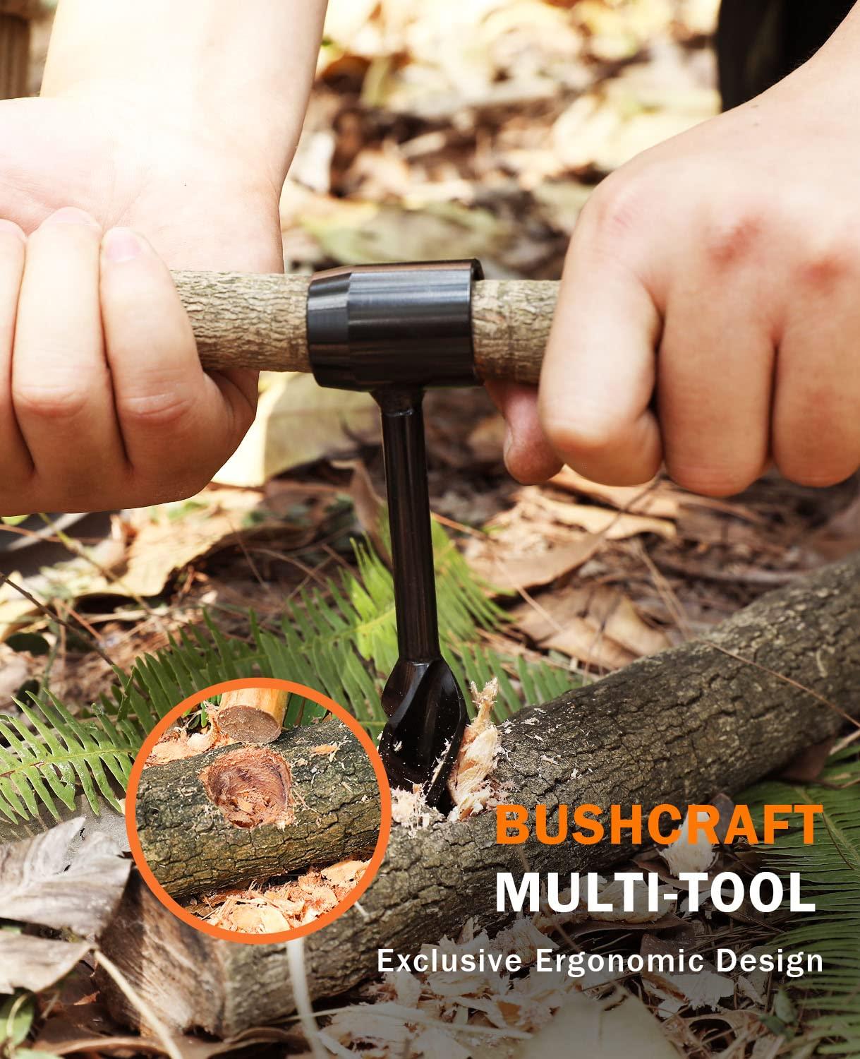 Bushcraft Survival Tool - Bushcraft Hand Auger Wrench, Scotch Eye