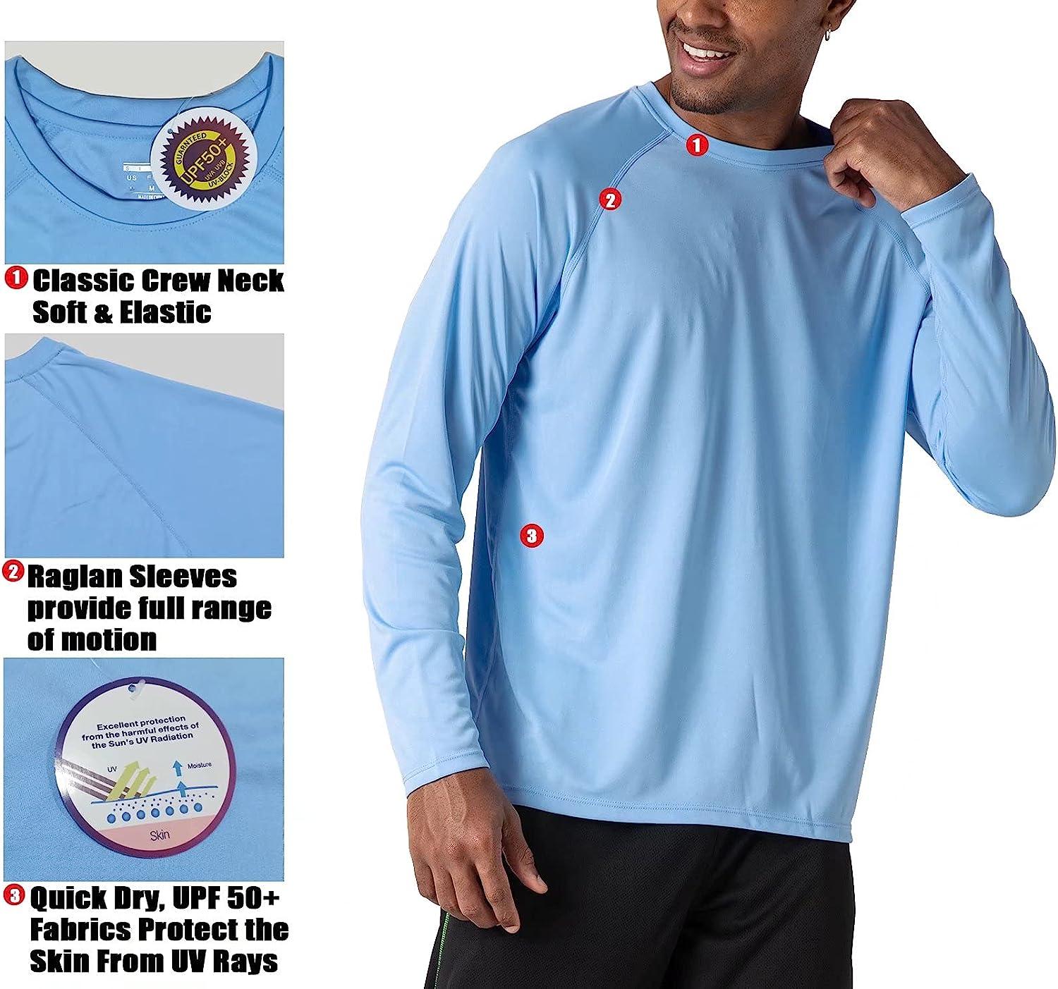 MAGCOMSEN Men's Long Sleeve Shirts UPF 50+ UV Sun Protection