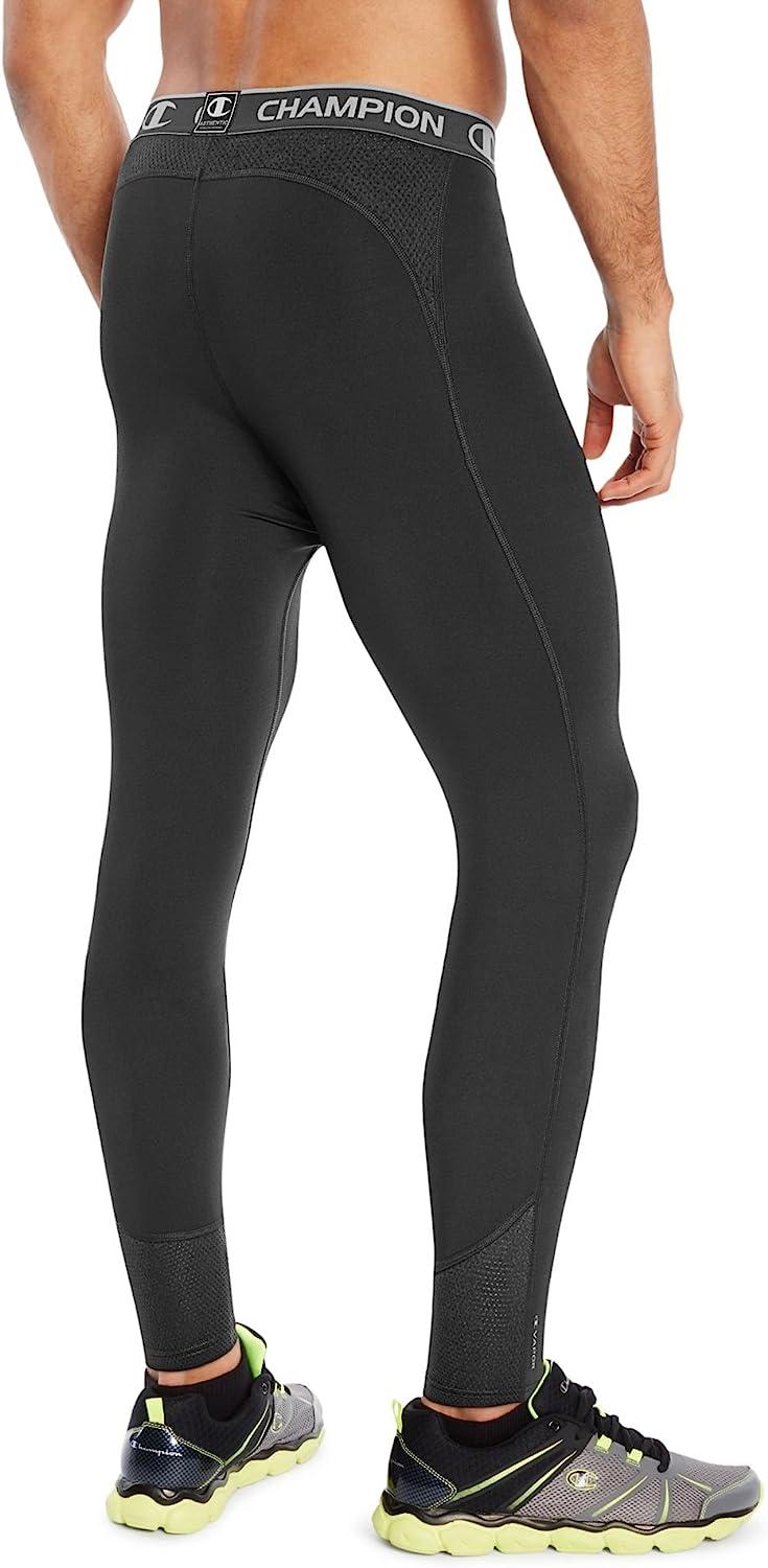 Champion Mens Compression Tights, Mens Moisture-Wicking Shorts