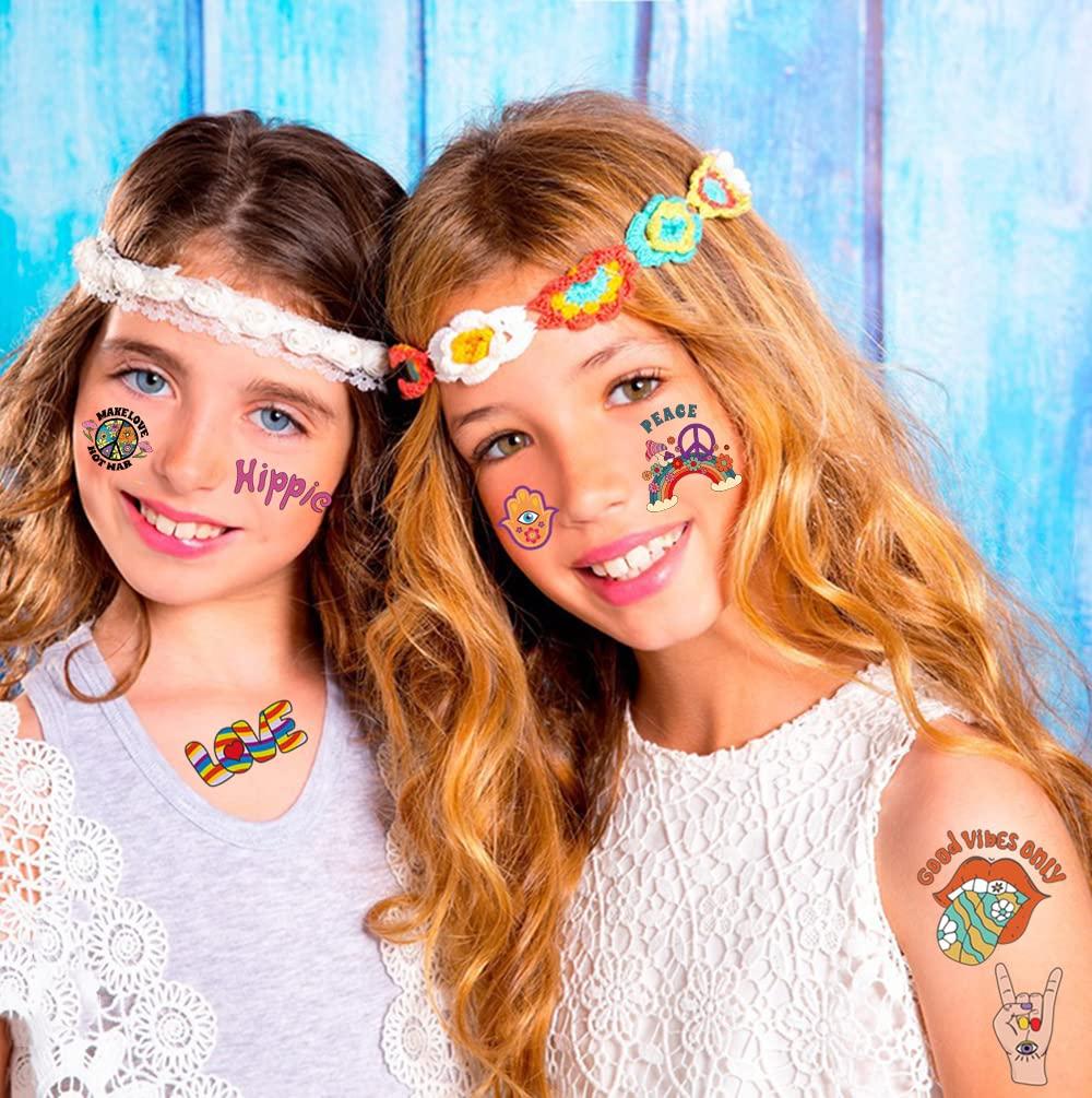 Hippie Temporary Tattoos Party Favor and Costume Set (50 Love and Peace  Sign Temporary Tattoos) : Amazon.ca: Beauty & Personal Care
