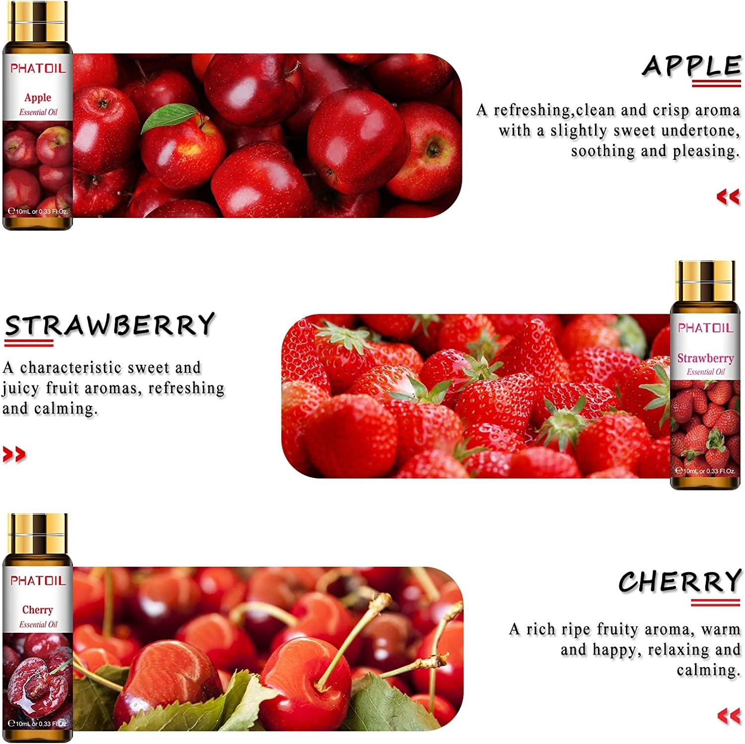 4pcs 10ml Essential Oil Set (Strawberry, Cherry, Mango, Coconut) – BURIBURI  STORE