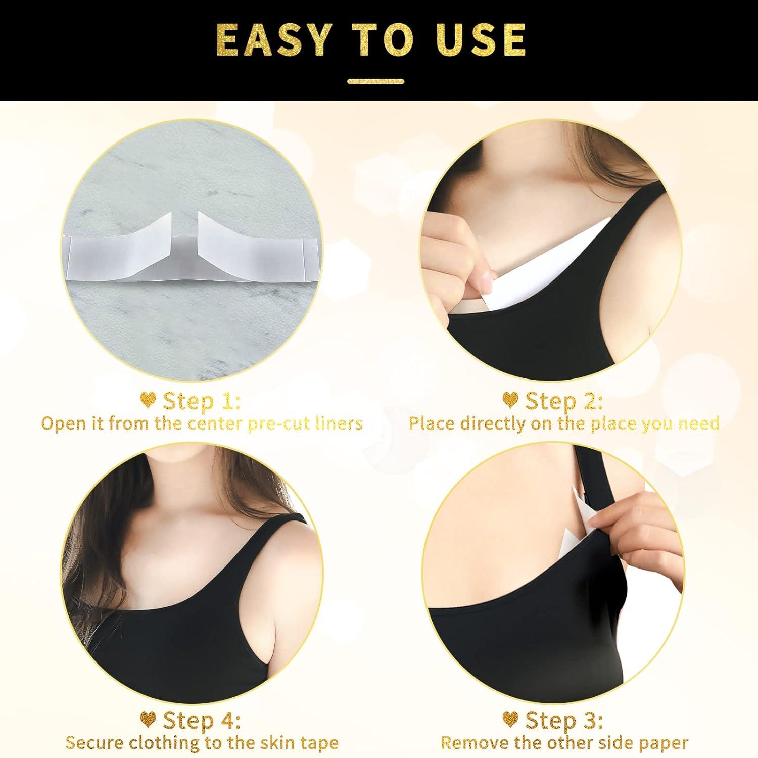 Bra Fabric Tape, Double Sided Sweatproof Invisible 