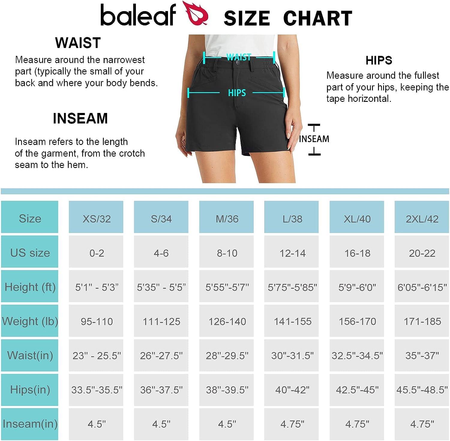  BALEAF Women's 15 Long Shorts Below The Knee Capri Hiking  Cargo Shorts Lightweight Quick Dry Elastic Waist for Casual Black S :  Clothing, Shoes & Jewelry
