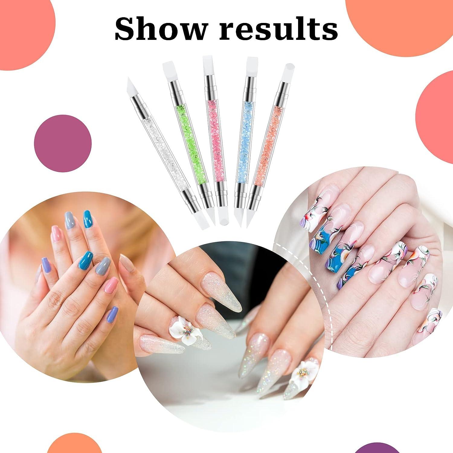 Dual-ended Silicone Sculpture Pen for Nail Art, Easy and Precise Nail  Design Tool, 3D Carving Glitter Dotting Brush