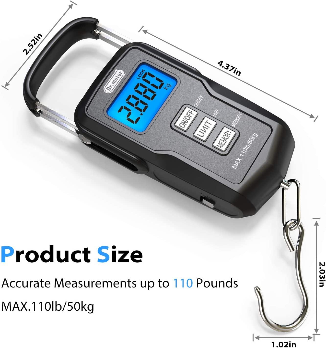 1pc Mini LCD digital electronic luggage scale, portable suitcase scale,  portable travel bag weighing, fish hook hanging scale, handheld travel bag  weighing (this product does not come with a battery)