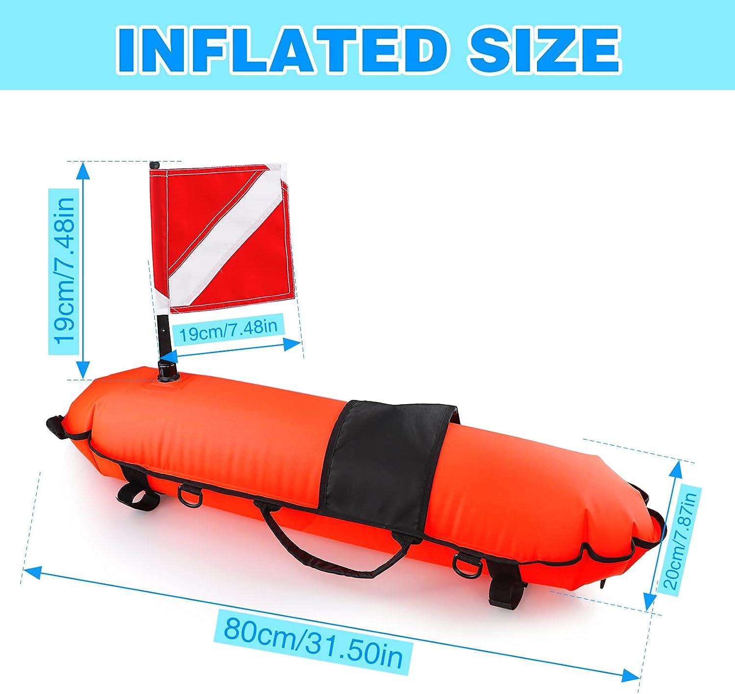 Owekfifv Safety Inflatable Scuba Diving Float Marker Buoy with