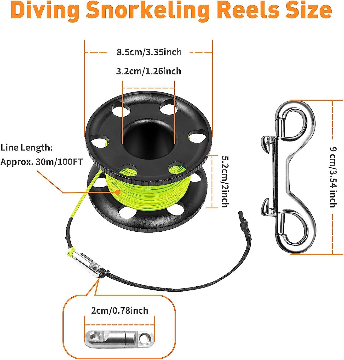 Max Dive Line Reel Finger Spool for Scuba Diving Snorkeling