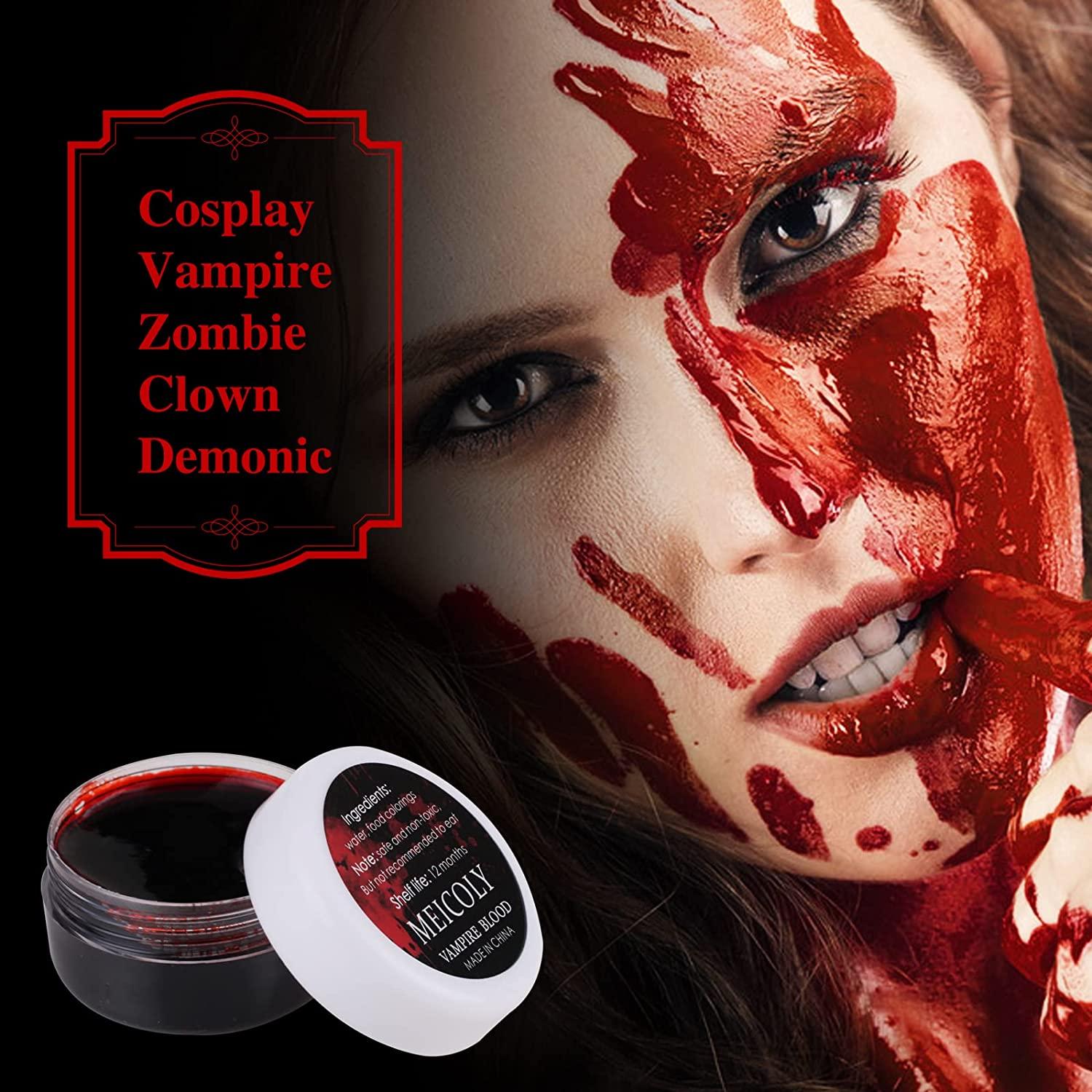 SFX Makeup Kit Scars Wax Fake Blood Halloween Wound Modeling Skin Wax With  Spatula Sponge Coagulated