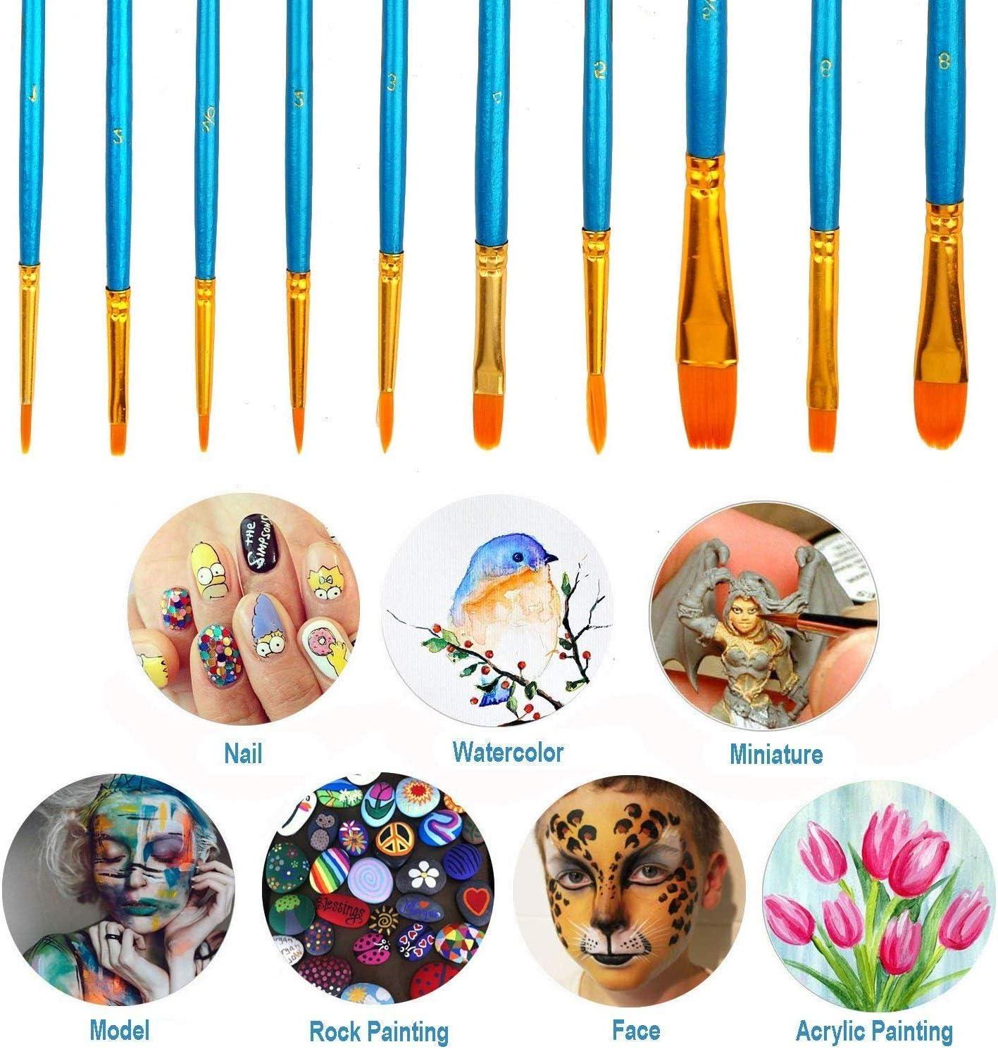 Paint Brush Set - Perfect For Acrylic, Oil, Watercolor, Face Painting, Rock  Art, Canvas, And More - Ideal For Kids And Adults! - Temu New Zealand