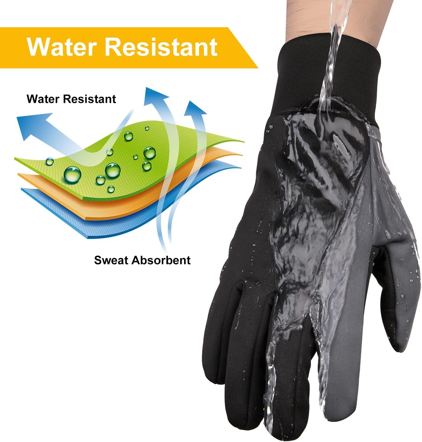KOPHOTY Winter Gloves Men Women Touch Screen Warm Gloves Water