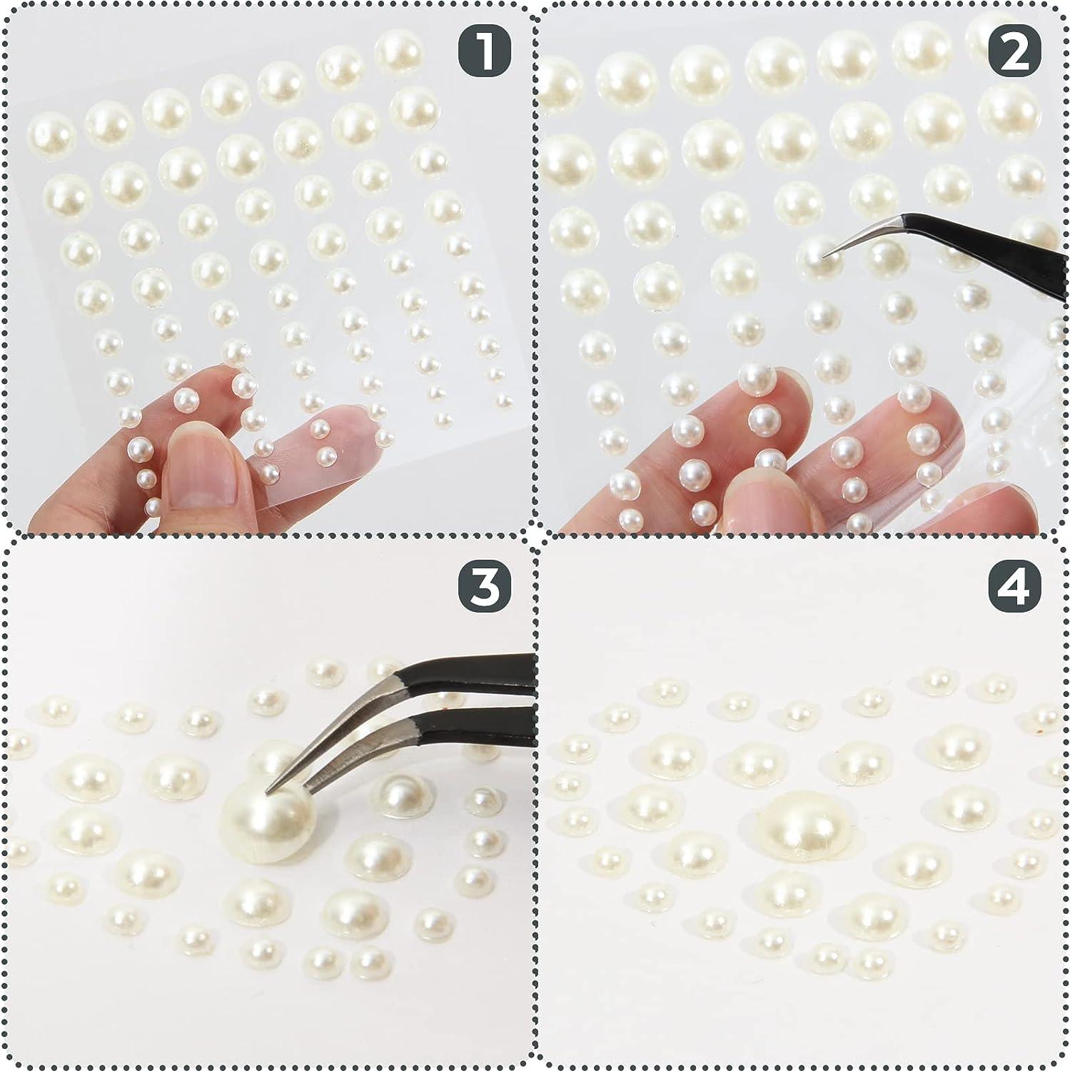 Face Eyeshadow Resin Pearl Stickers Set Self Adhesive Skin-friendly  Decoration