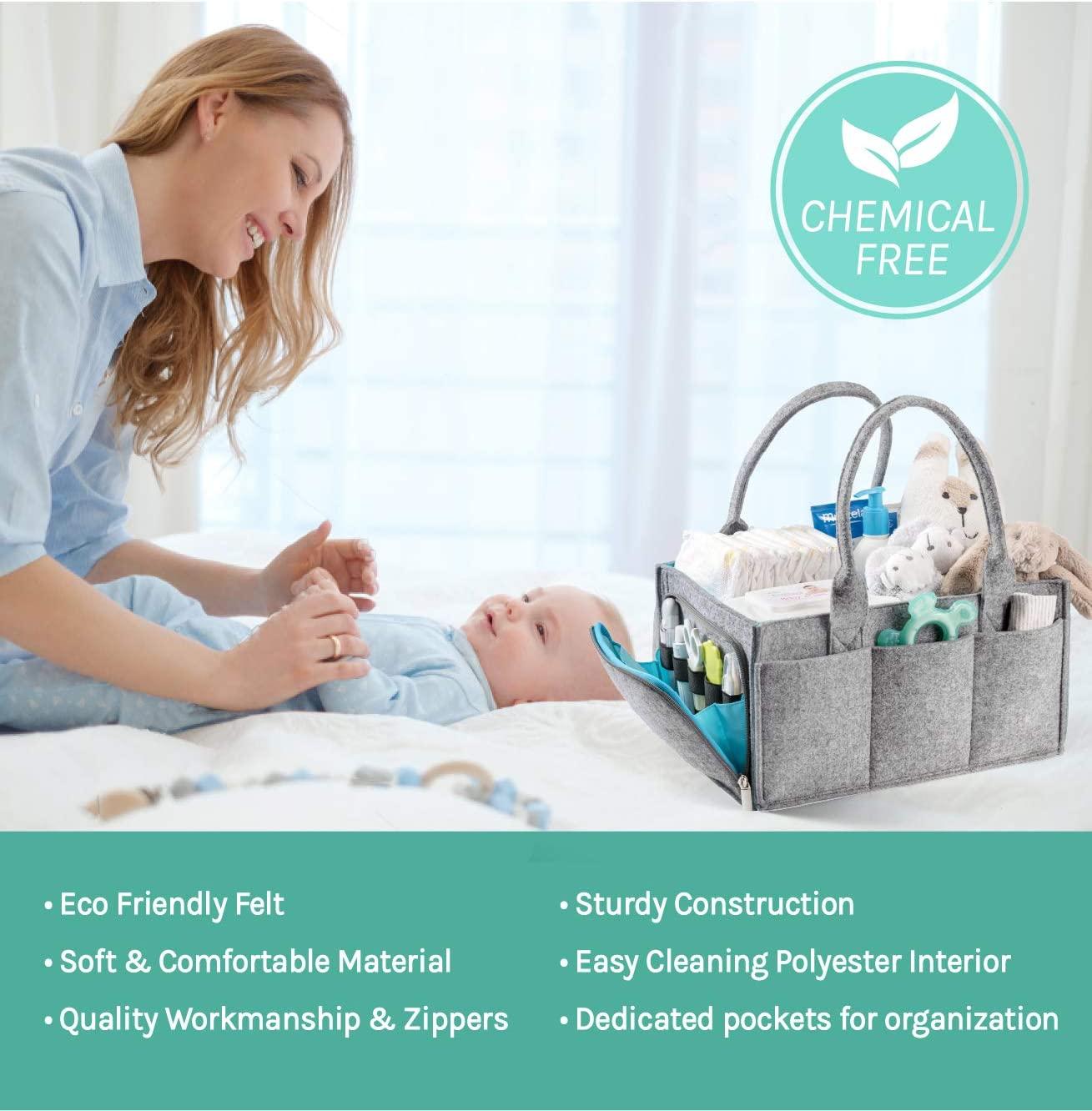 Mollieollie Premium Baby Diaper Caddy Organizer, Portable Nursery Storage  Bin, Planner Caddy, Portable Craft Storage Organizer