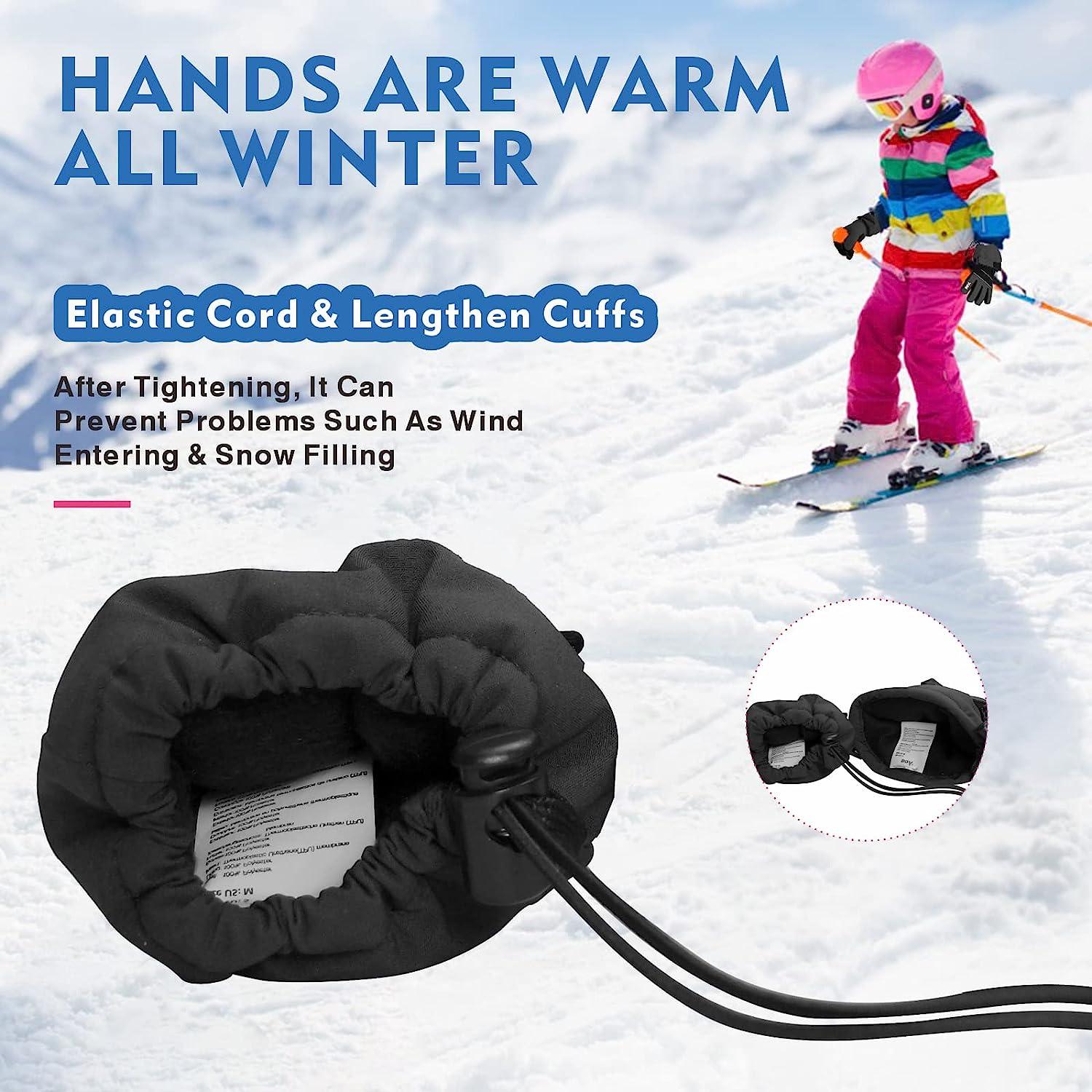 Kids Ski Gloves - Waterproof Winter Warm Gloves Cold Weather
