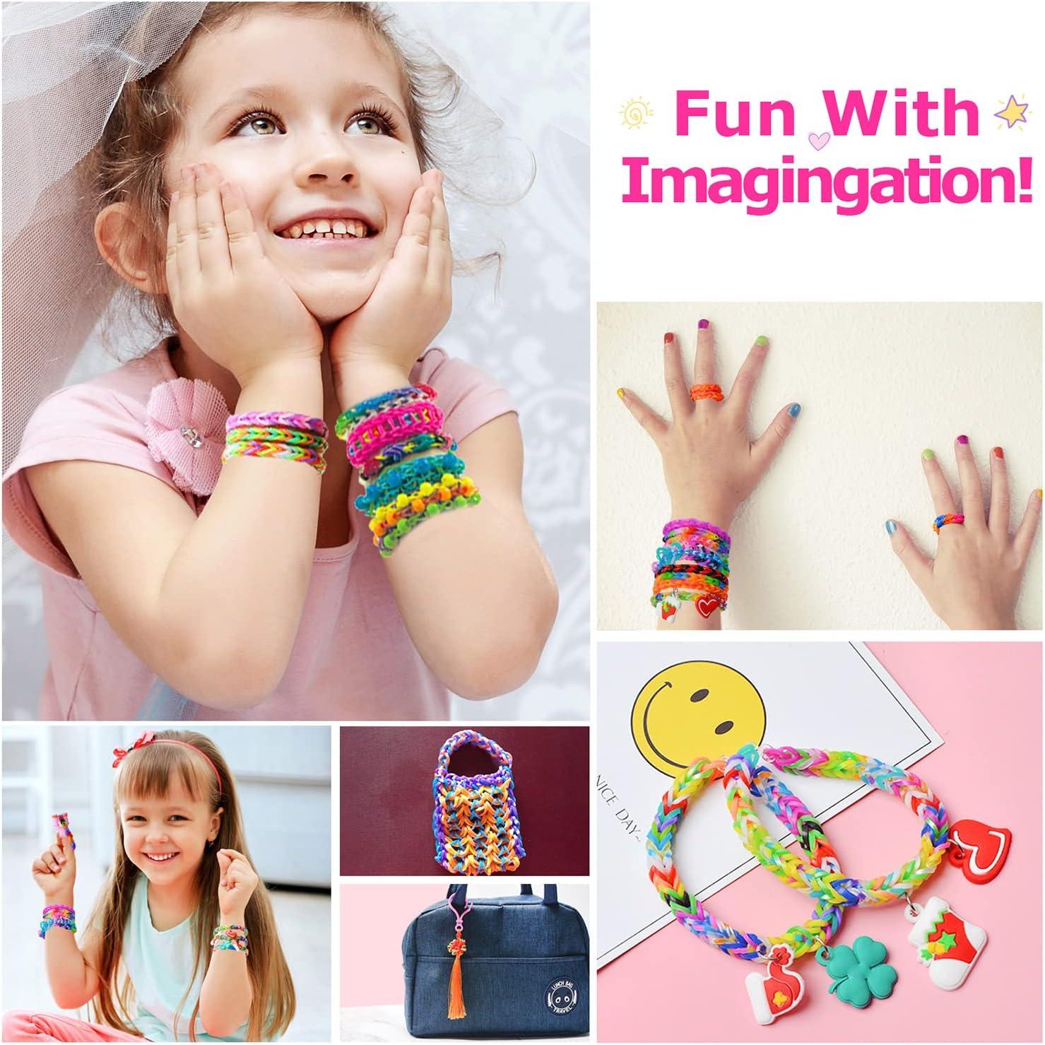 Loom Rubber Band Bracelets kit for Girls, Boys - 1500 + DIY Colored Rubber  Bands, Skin-Friendly - Birthday, Friendship Gift for Anyone.