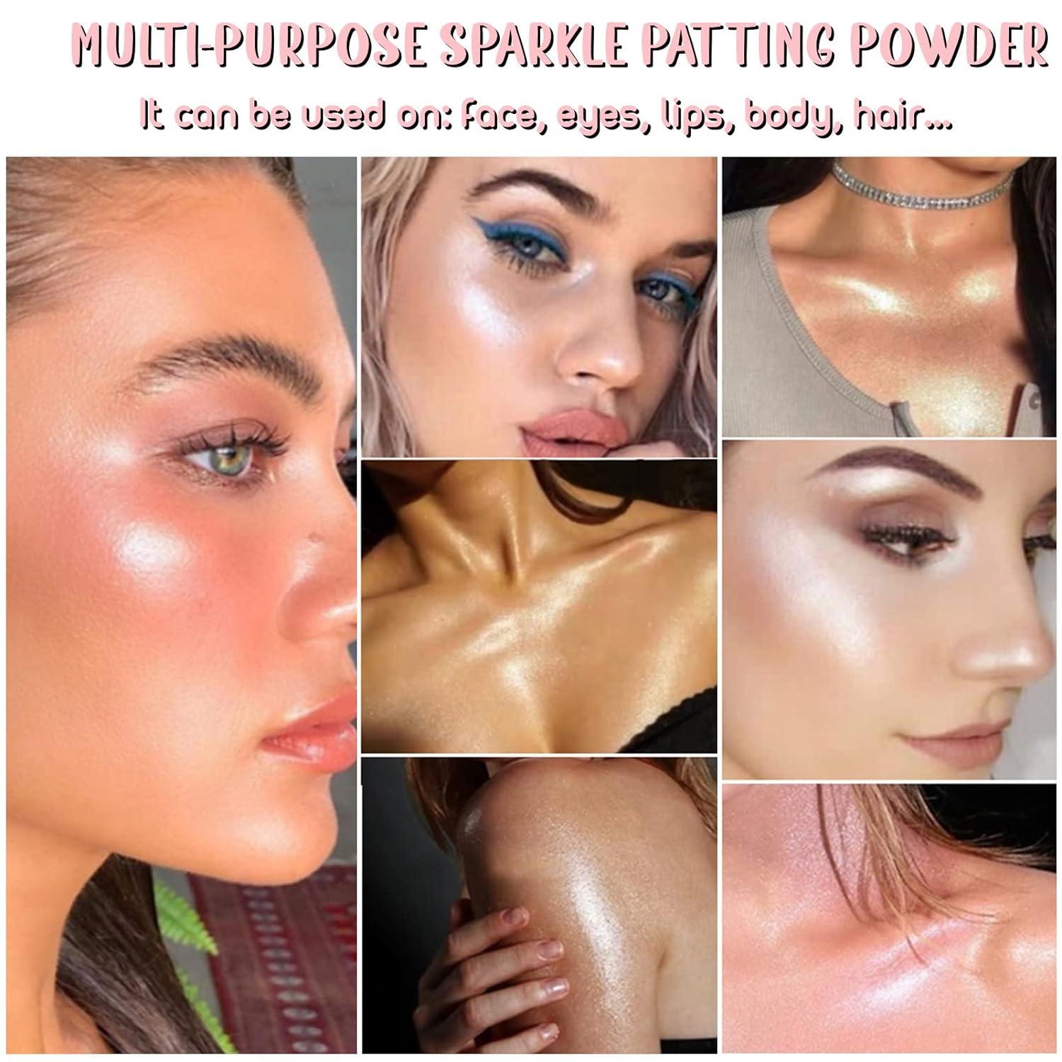 Image result for glitter highlighter makeup