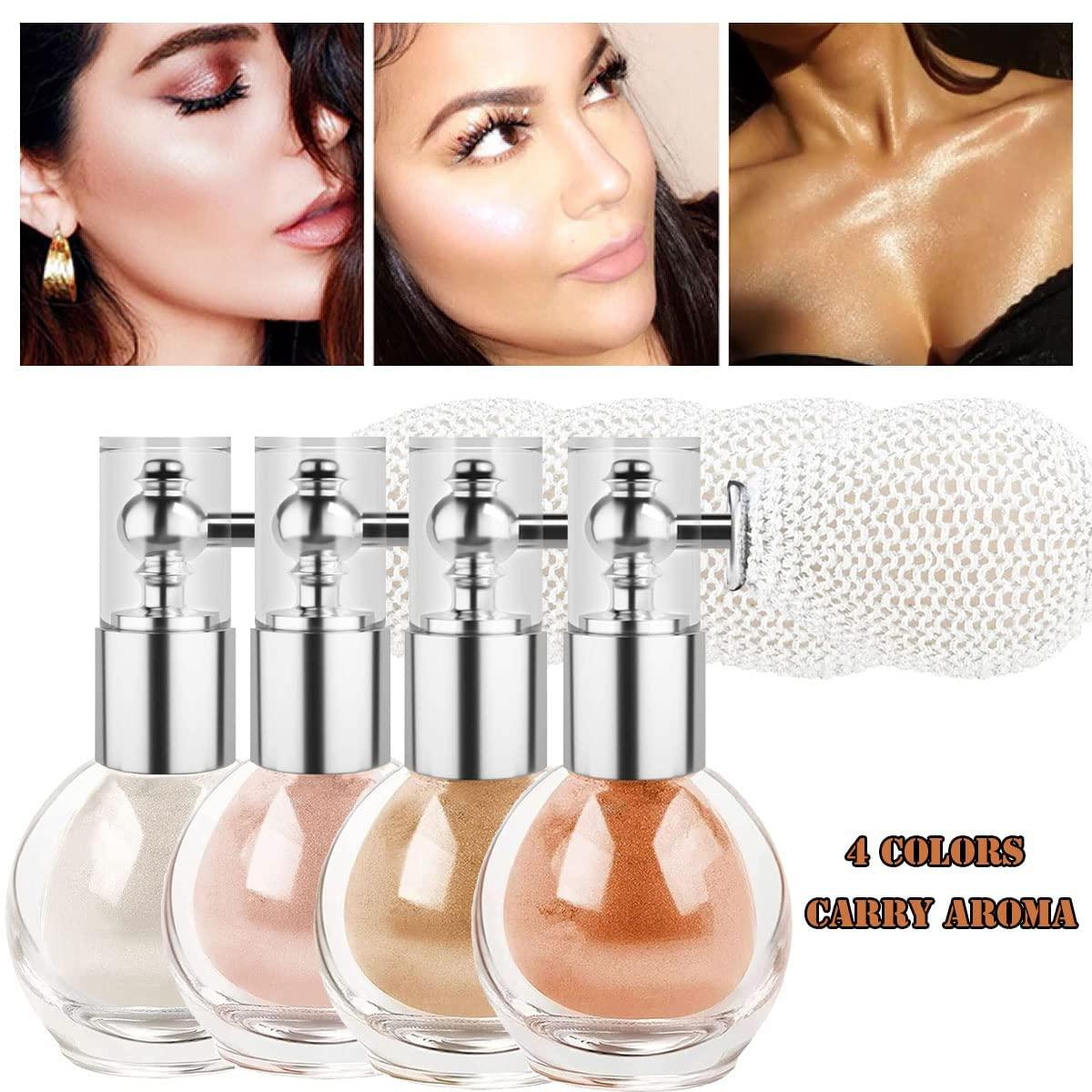 Highlighter Spray High Gloss Glitter Shiny Powder Spray Shimmer Sparkle For  Face Hair Makeup Cosmetic Body Spray Glitter Newly - AliExpress