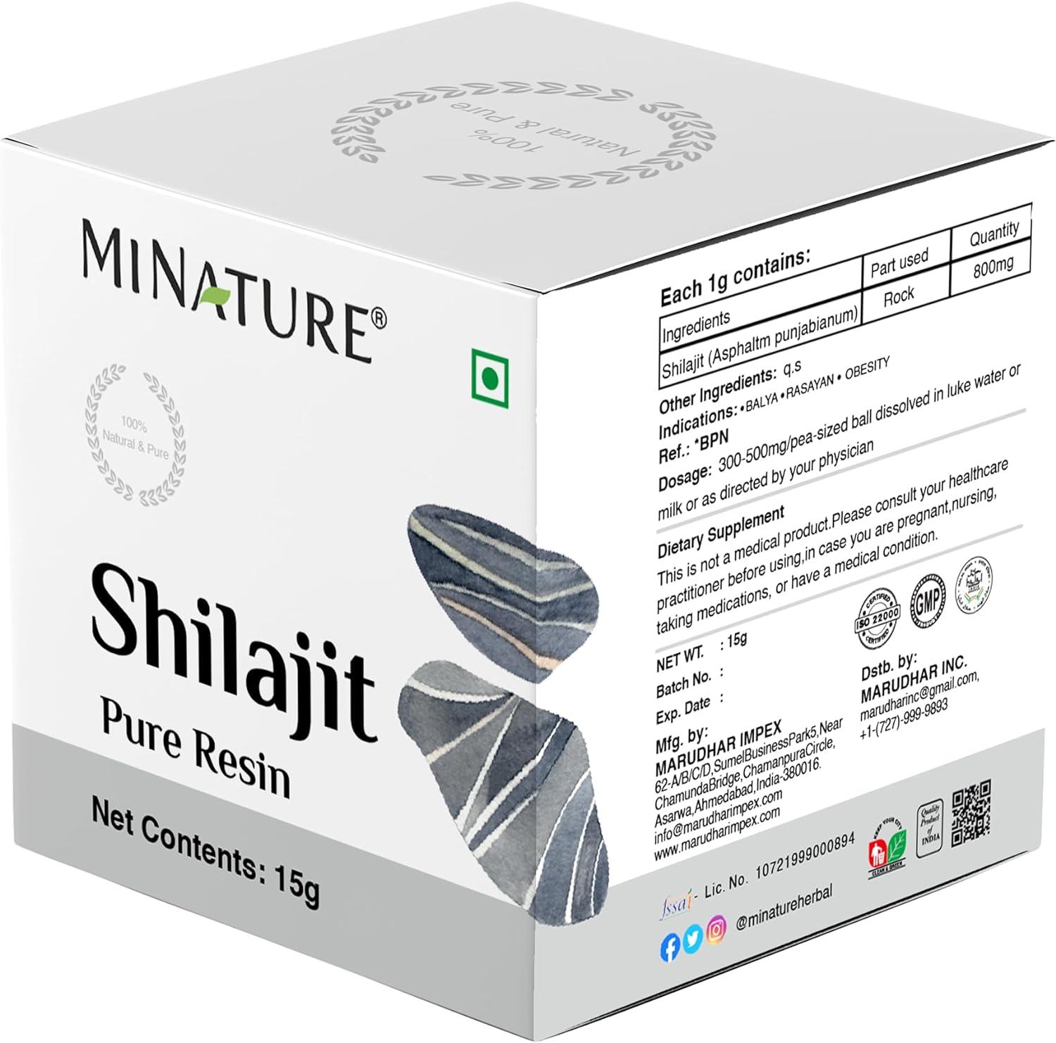 minature Pure Shilajit Resin | Naturally sourced Shilajit | Contains Spoon  | Over 80 Minerals, Amino Acids | Natural Source of Fulvic Acid (0.51 fl