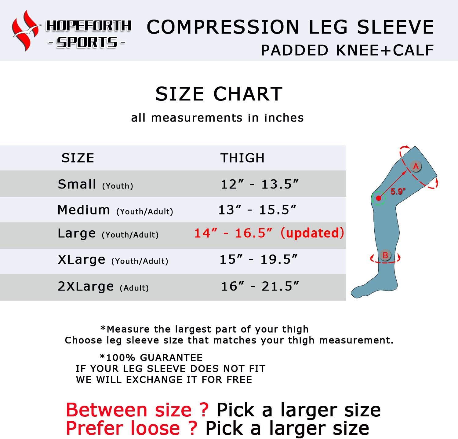 1/2Pcs Knee Calf Padded Leg Thigh Compression Sleeve Sports